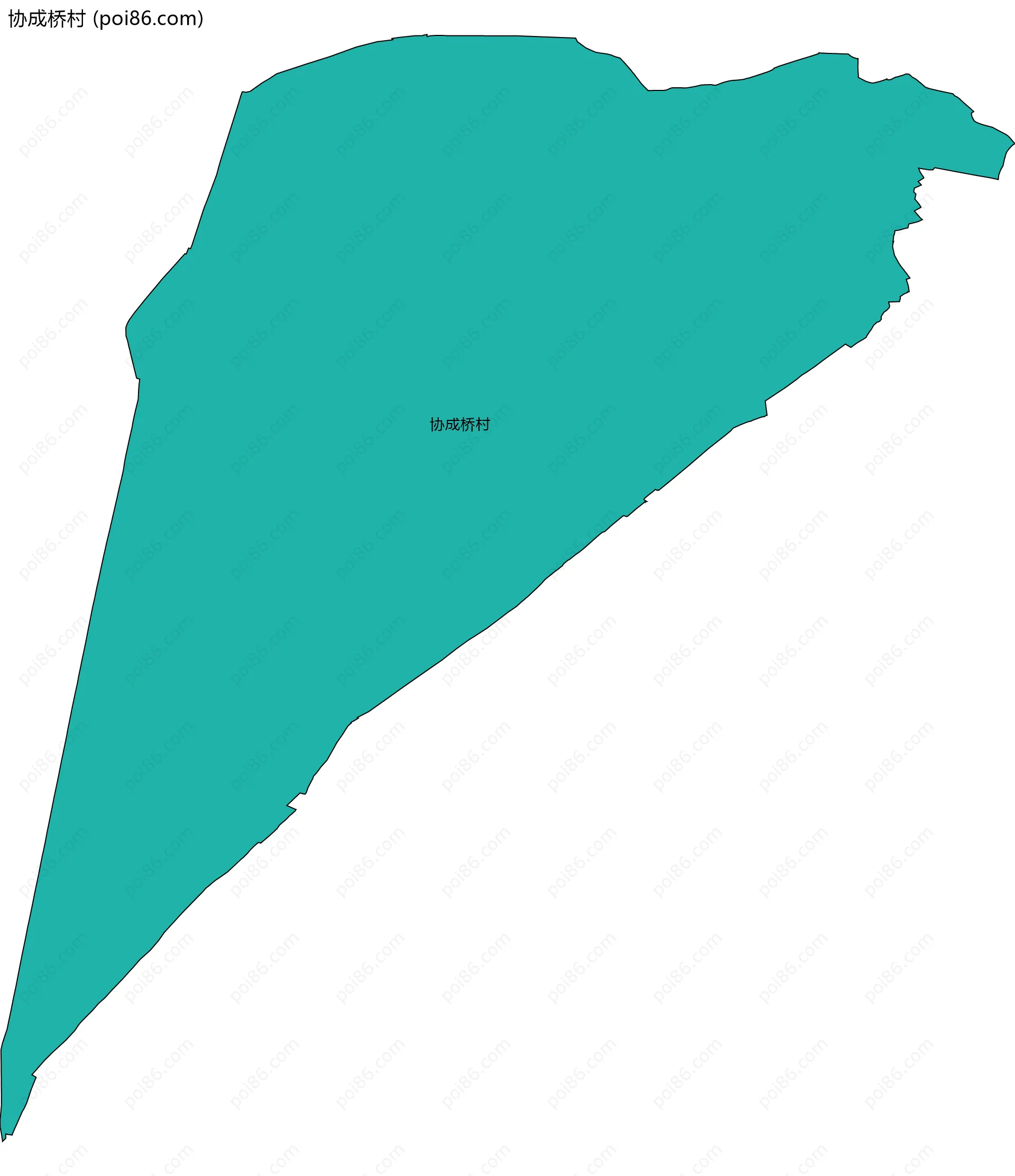 协成桥村边界地图