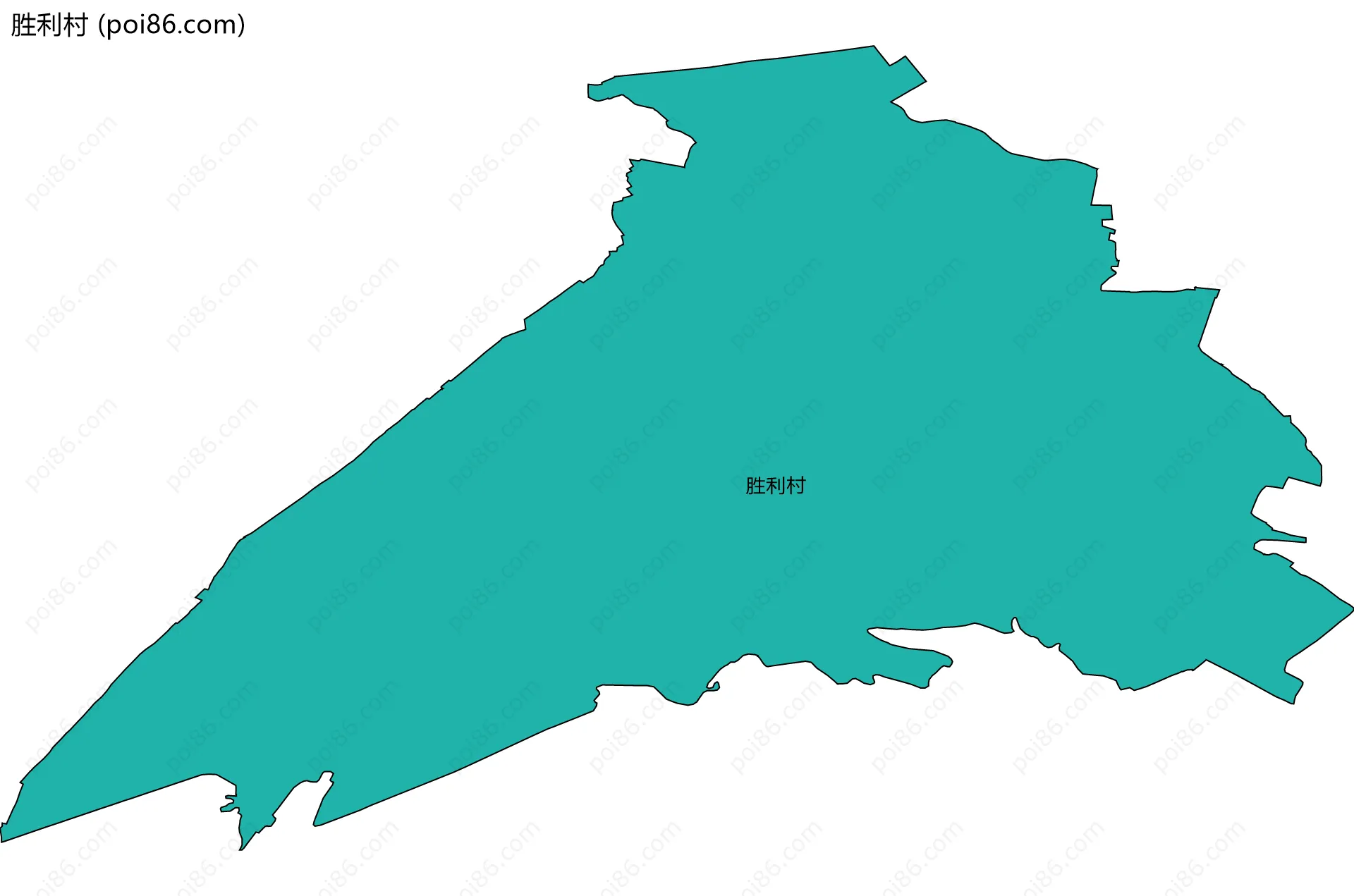 胜利村边界地图