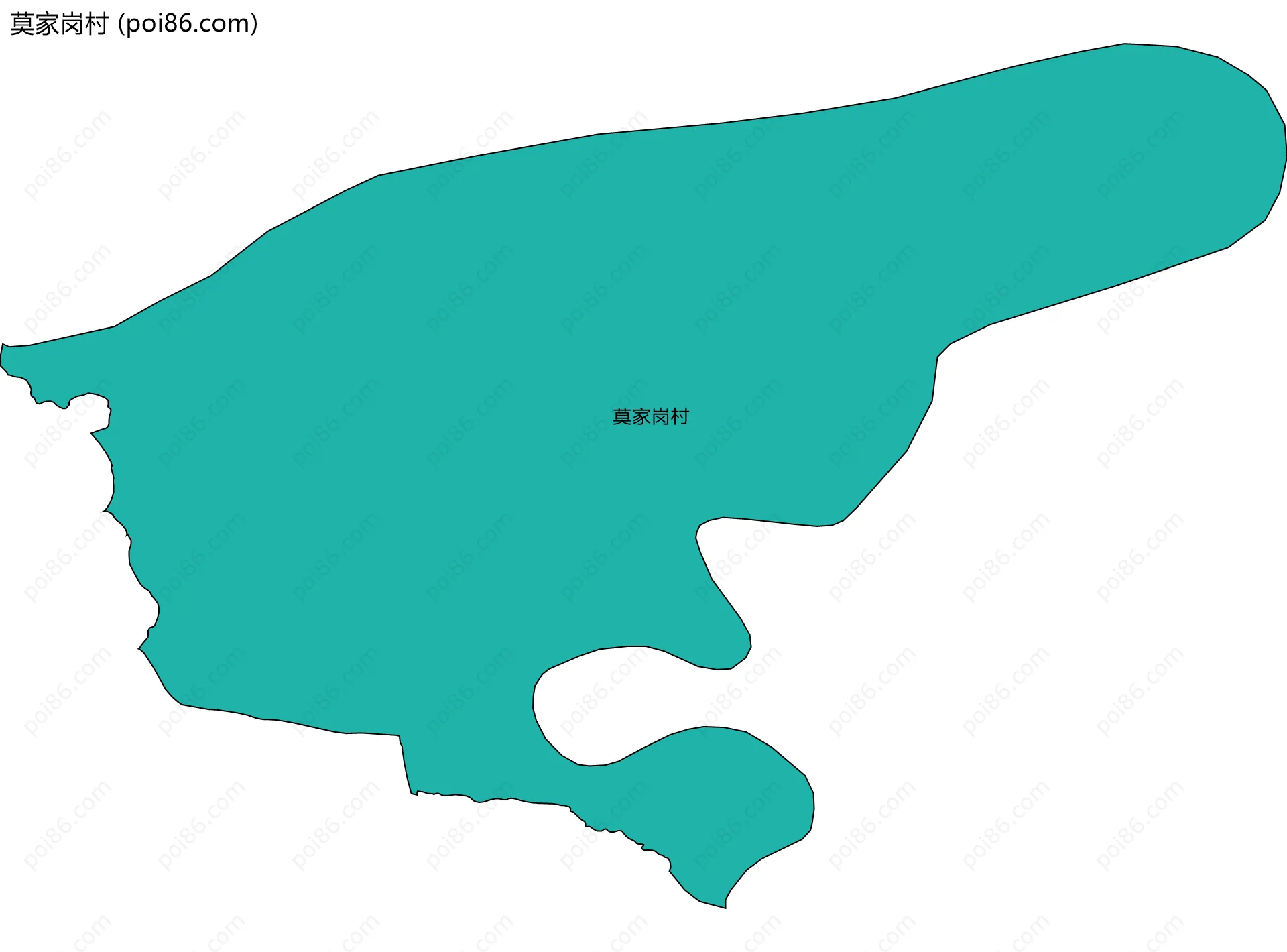 莫家岗村边界地图