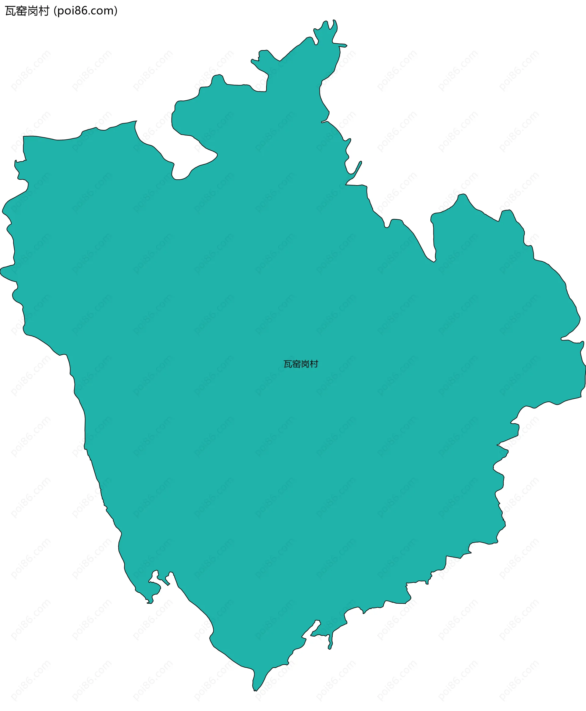 瓦窑岗村边界地图