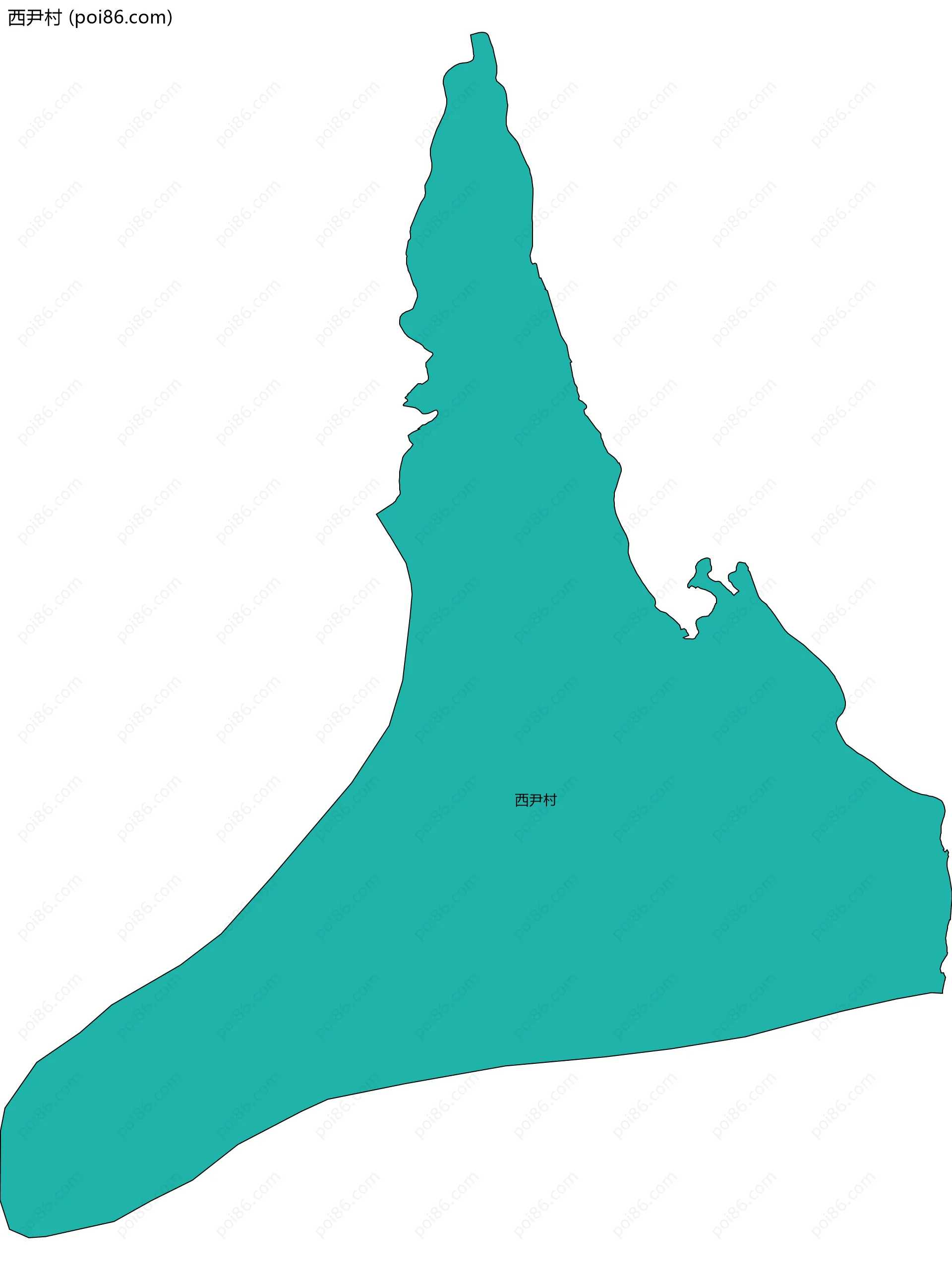 西尹村边界地图