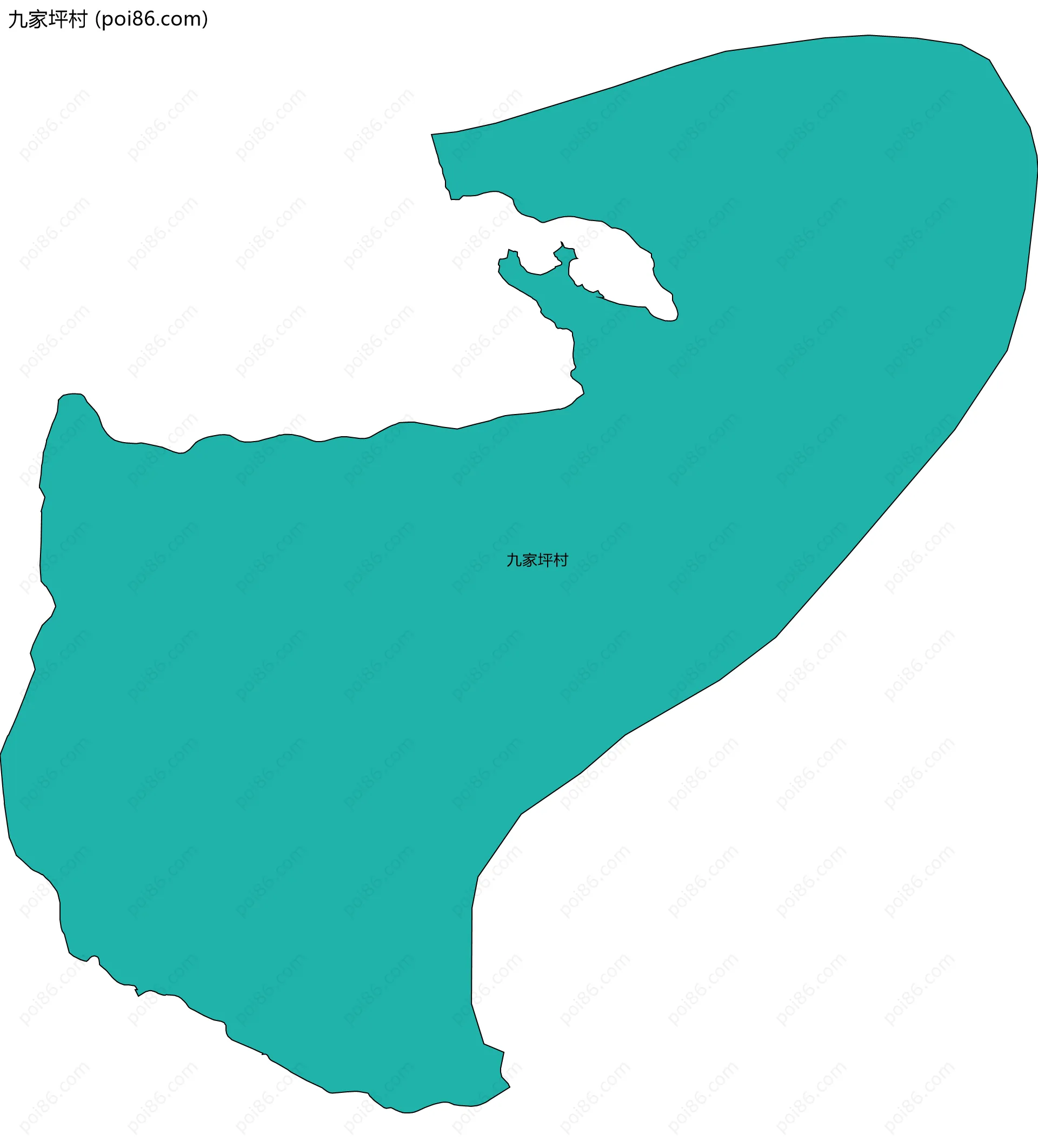 九家坪村边界地图