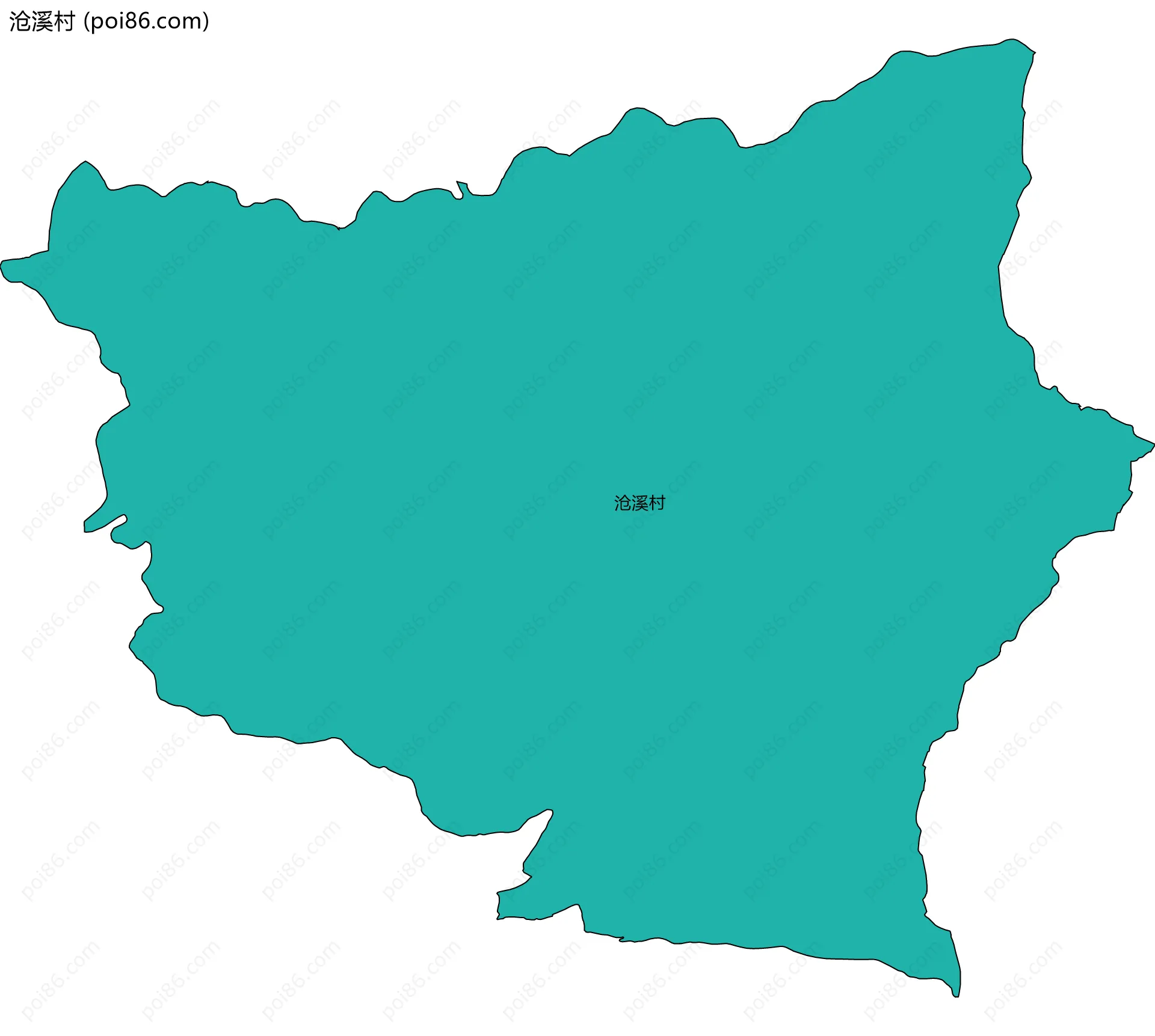 沧溪村边界地图