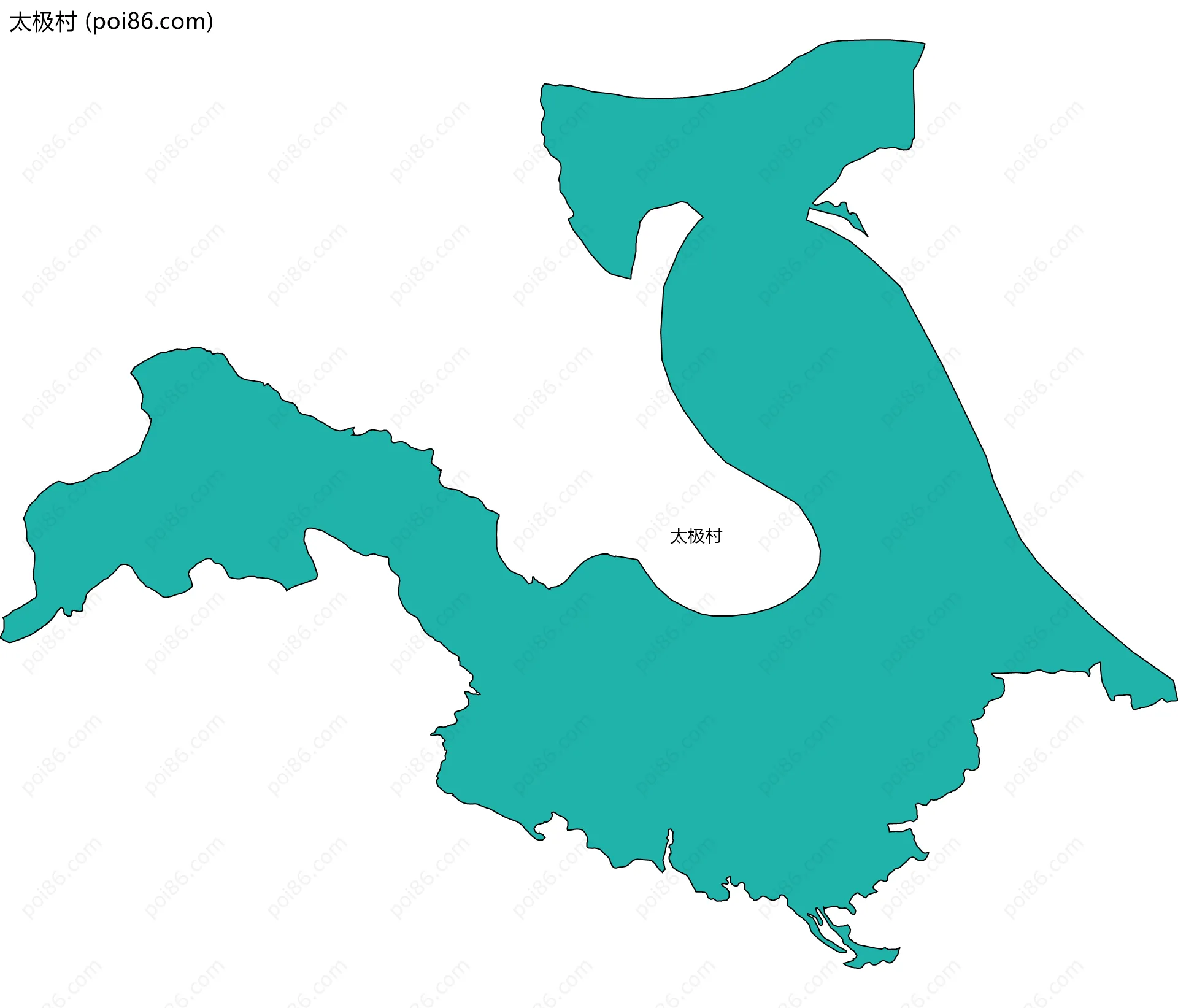 太极村边界地图