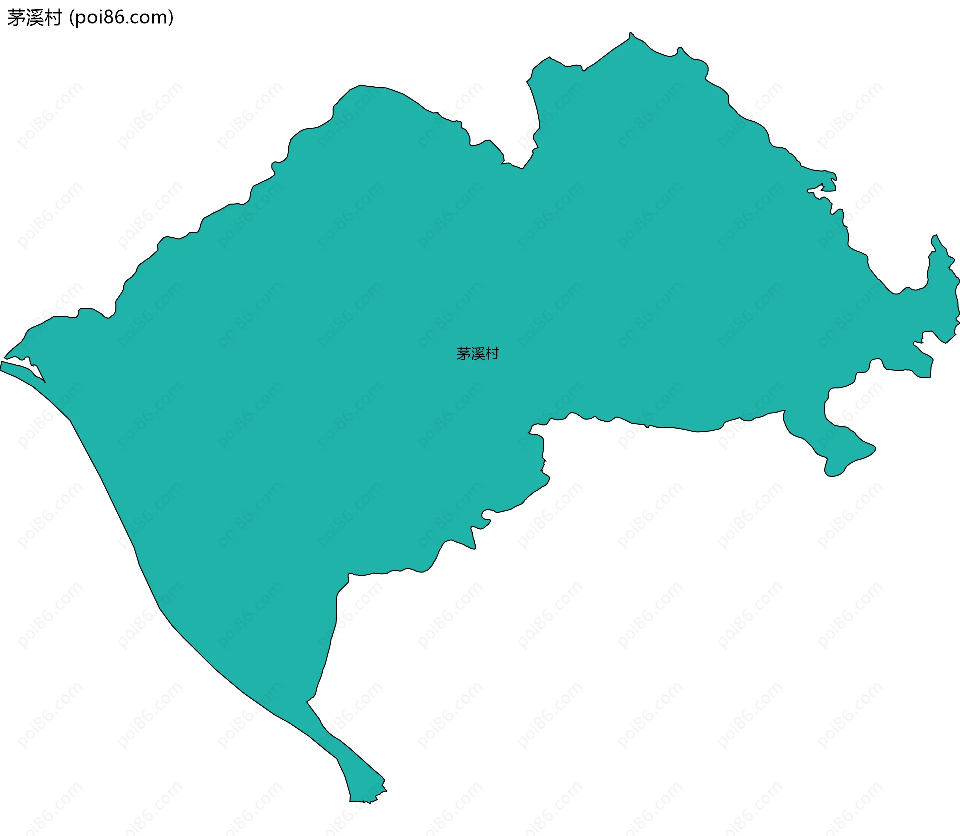 茅溪村边界地图