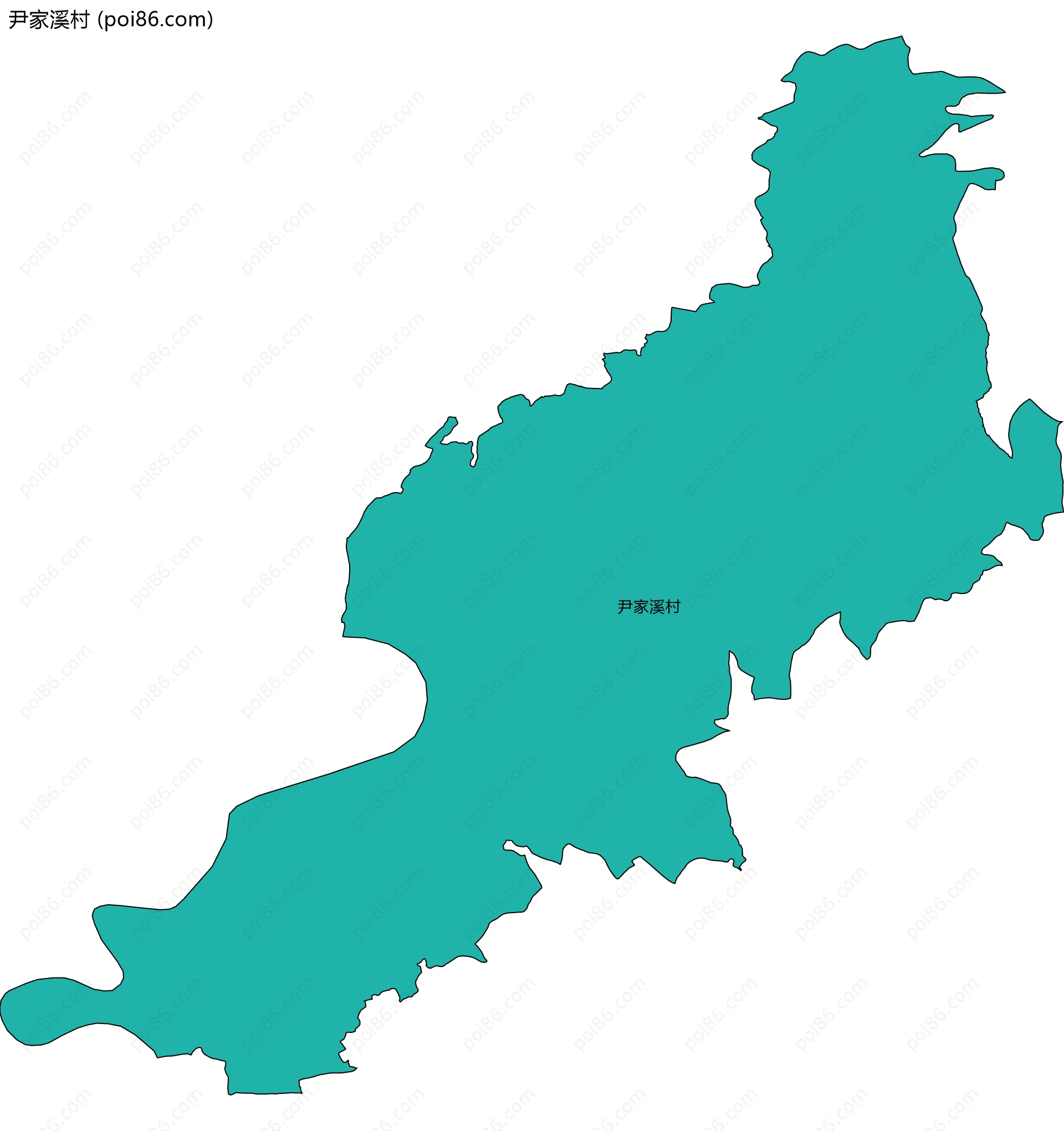 尹家溪村边界地图