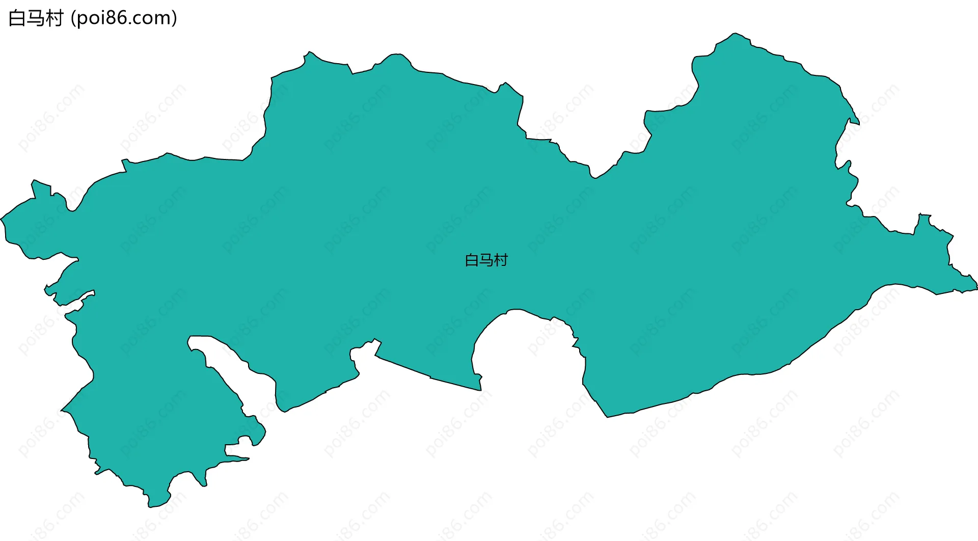 白马村边界地图