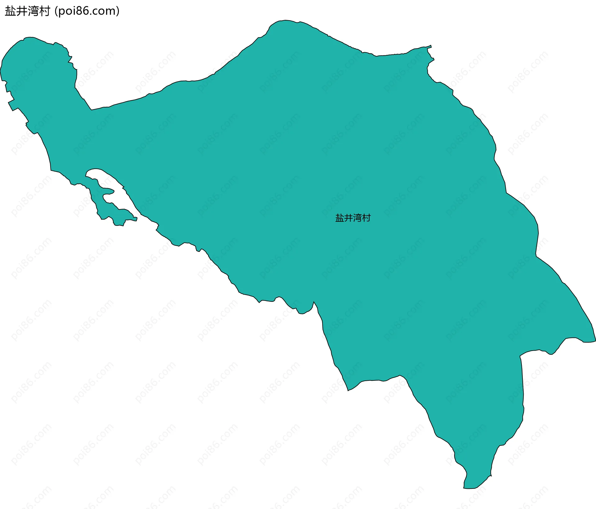 盐井湾村边界地图