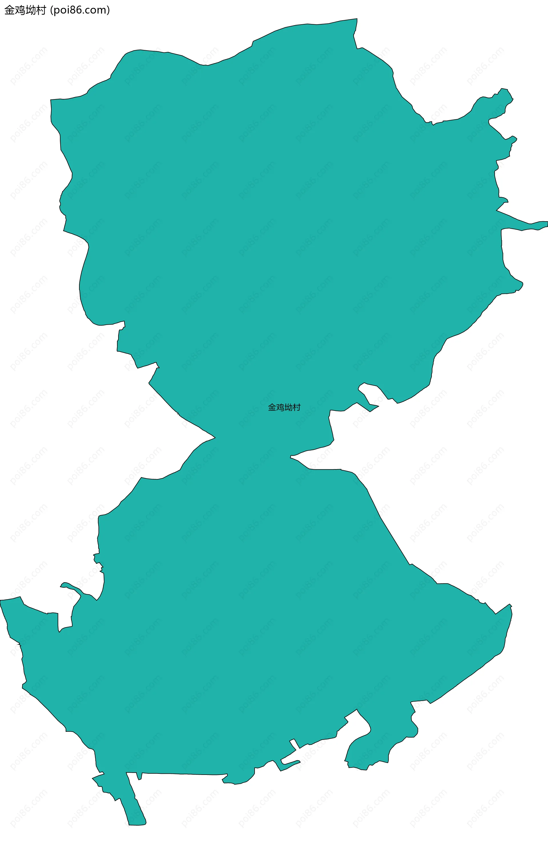 金鸡坳村边界地图