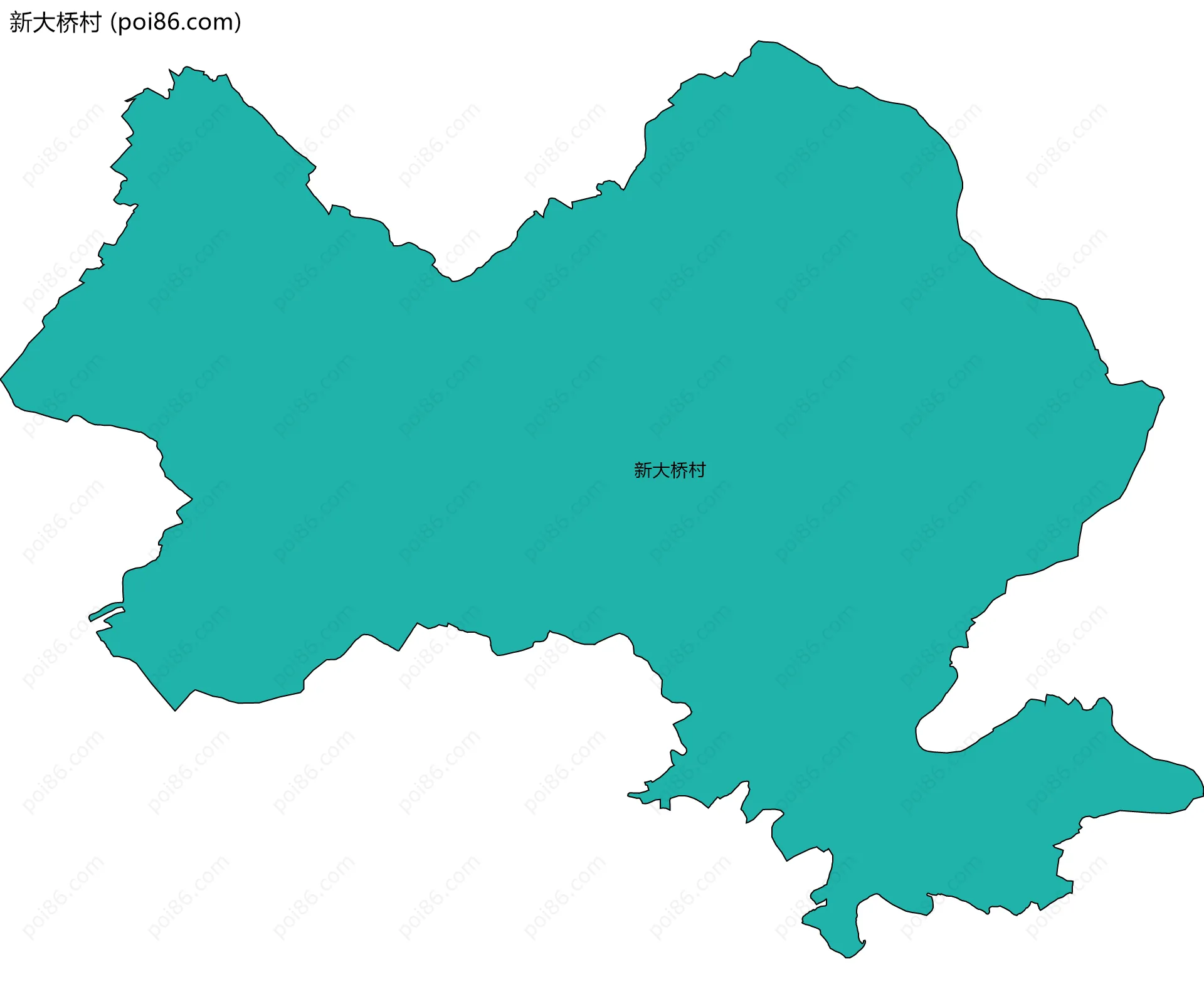 新大桥村边界地图