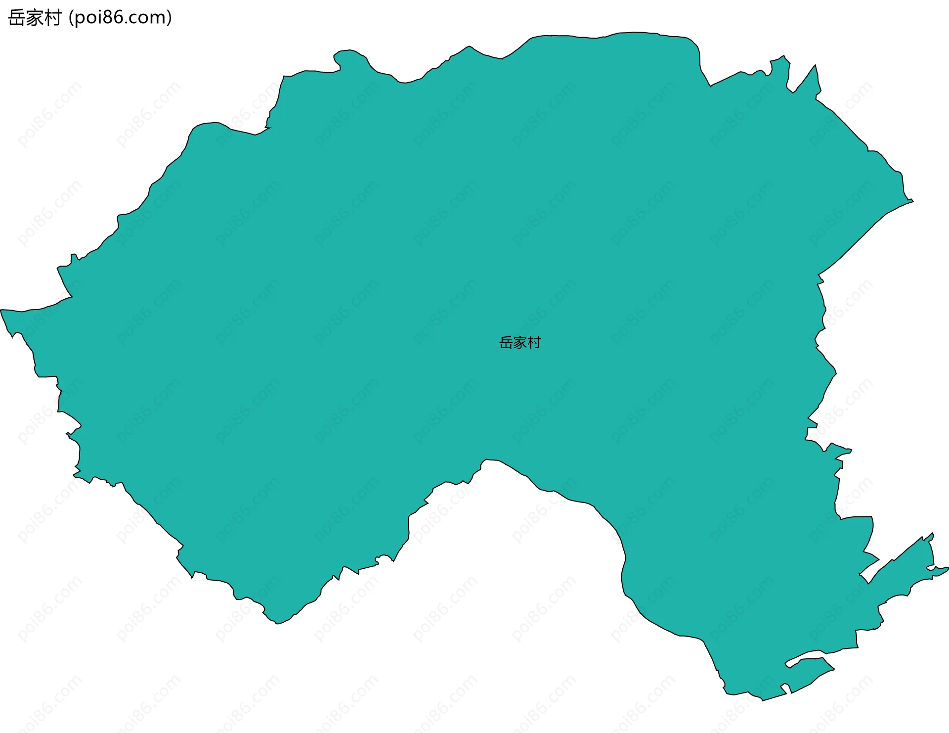 岳家村边界地图