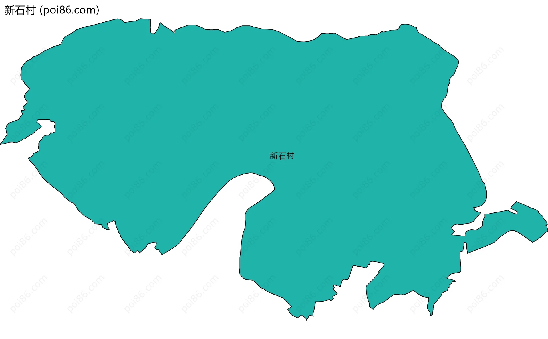 新石村边界地图