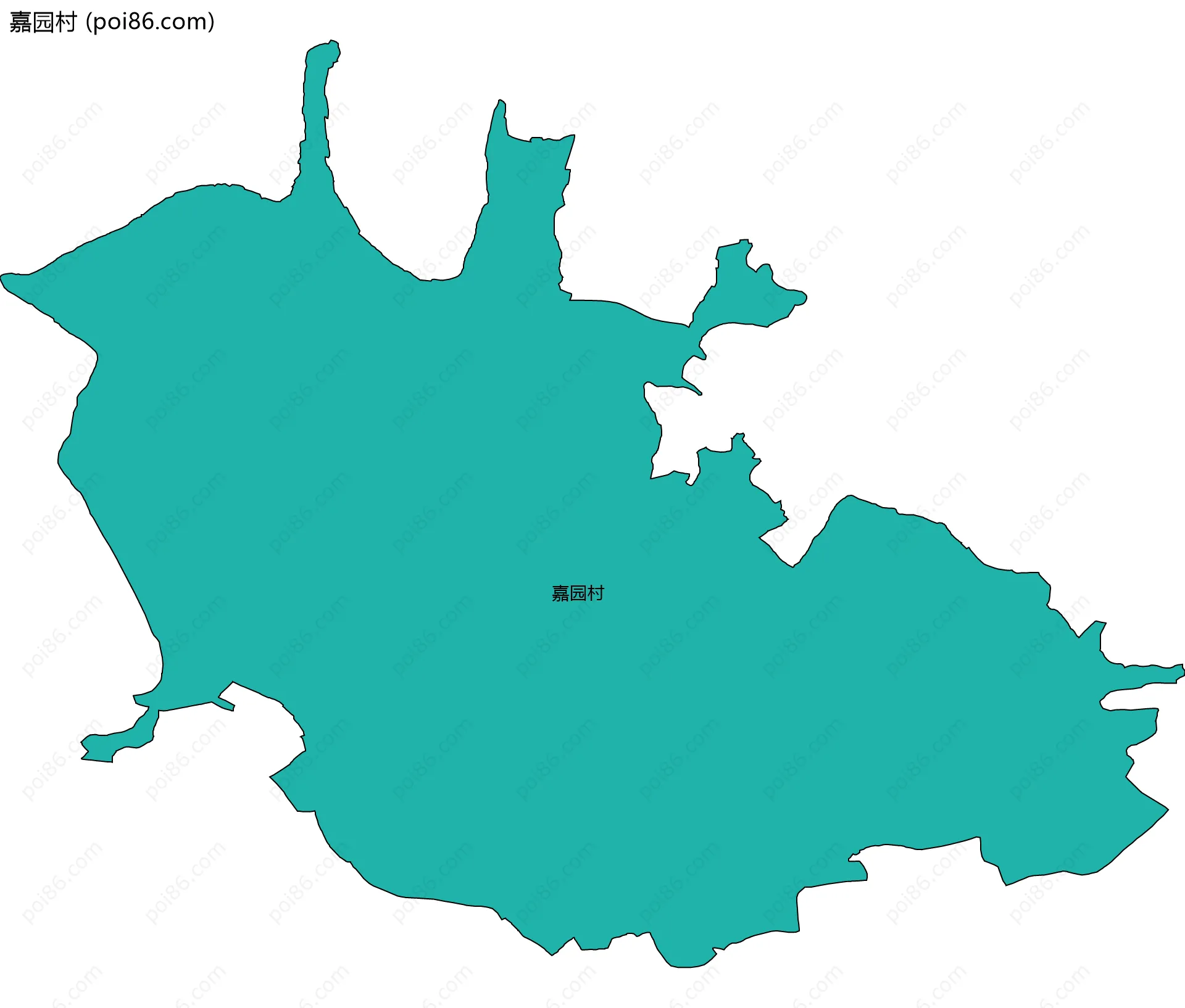 嘉园村边界地图