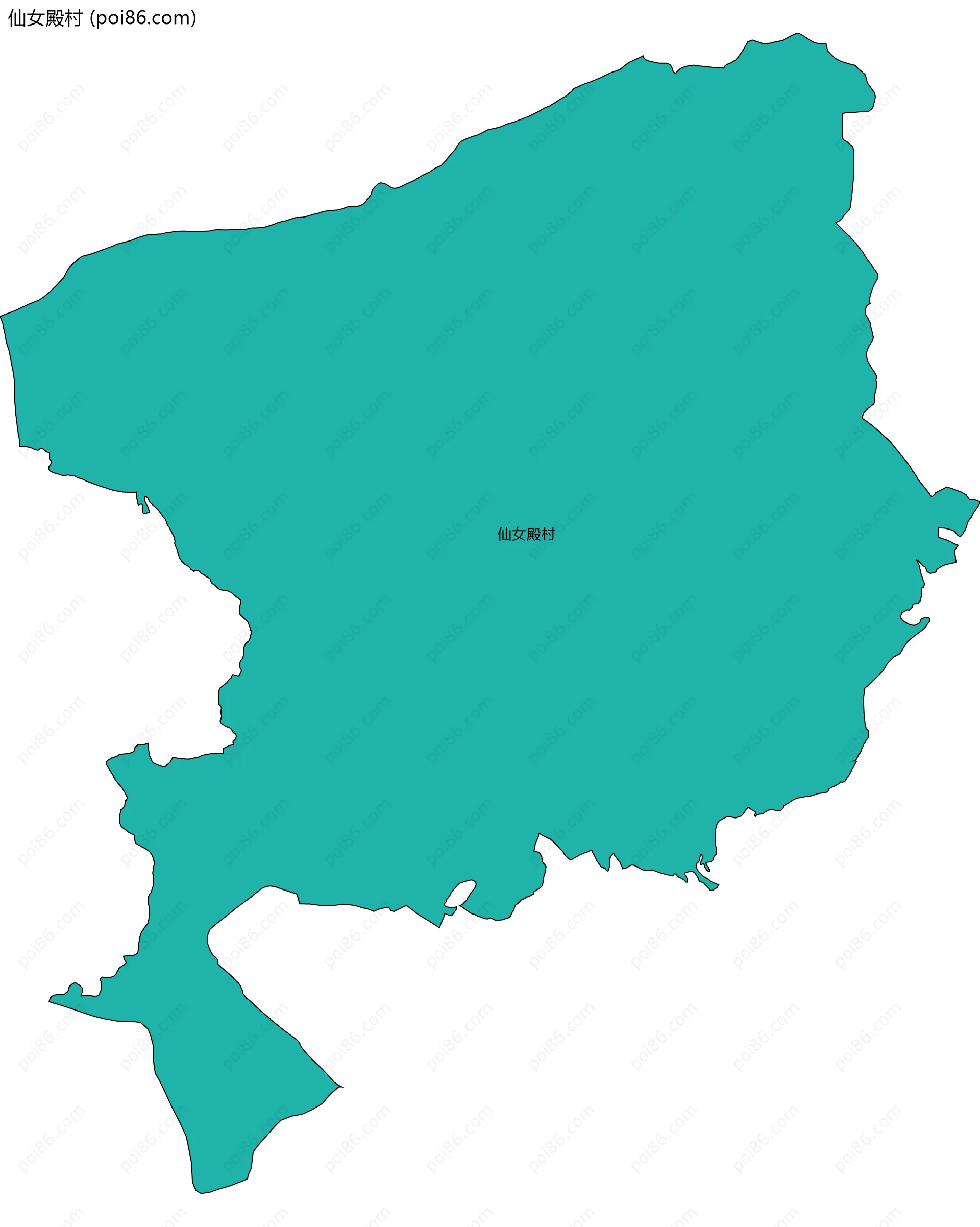 仙女殿村边界地图