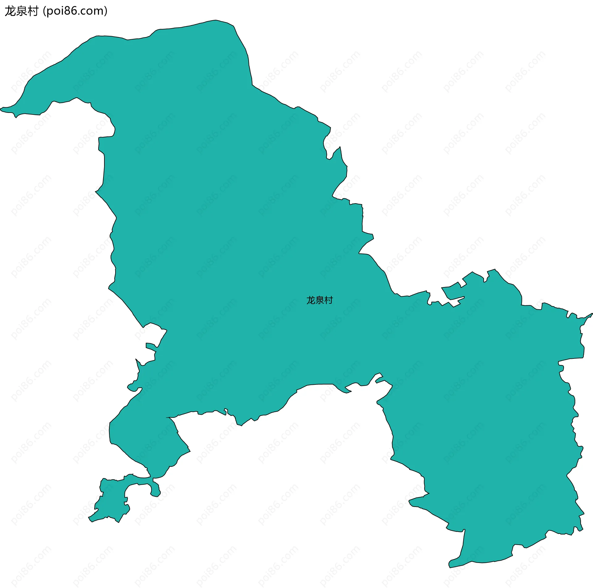 龙泉村边界地图