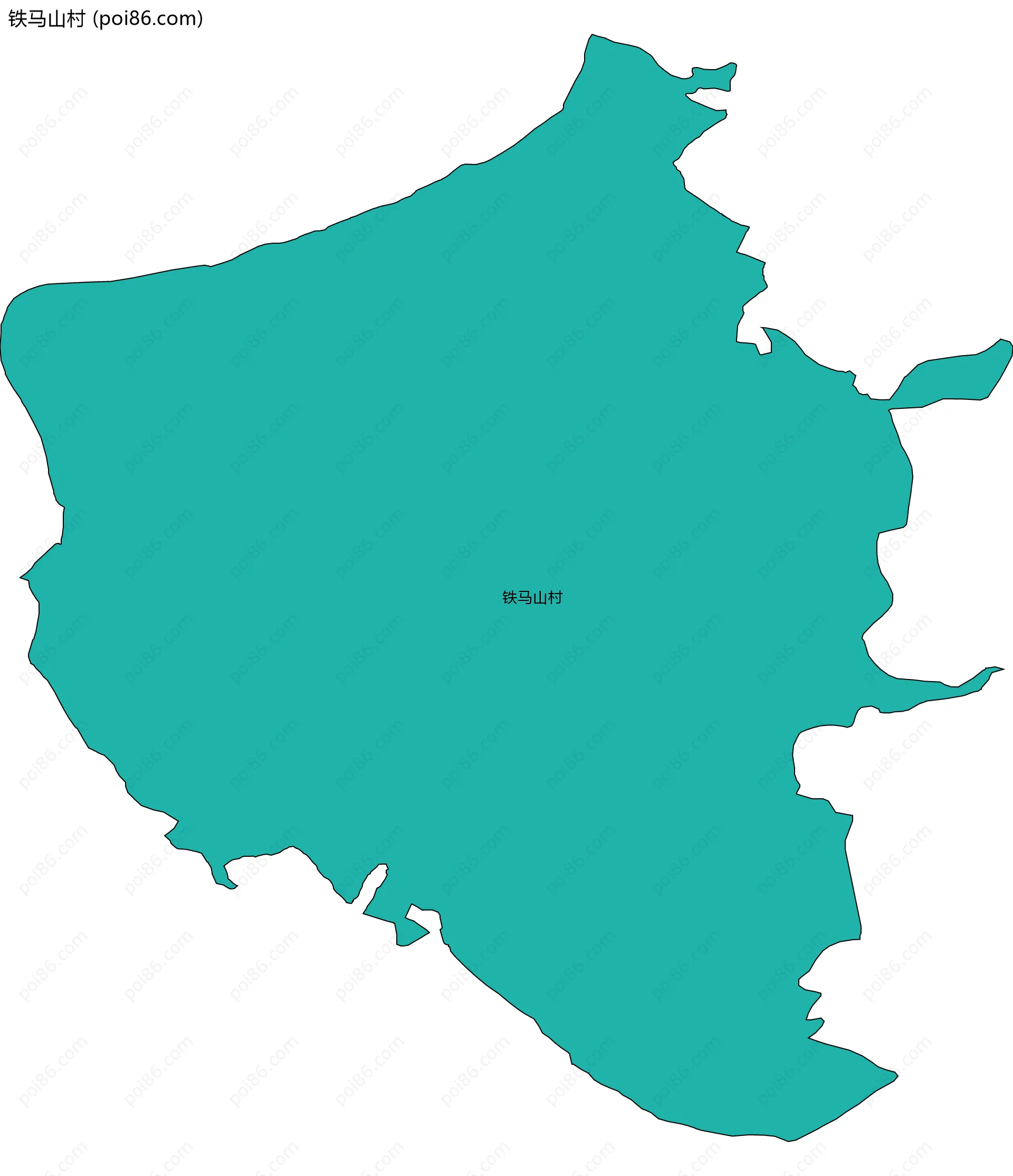 铁马山村边界地图