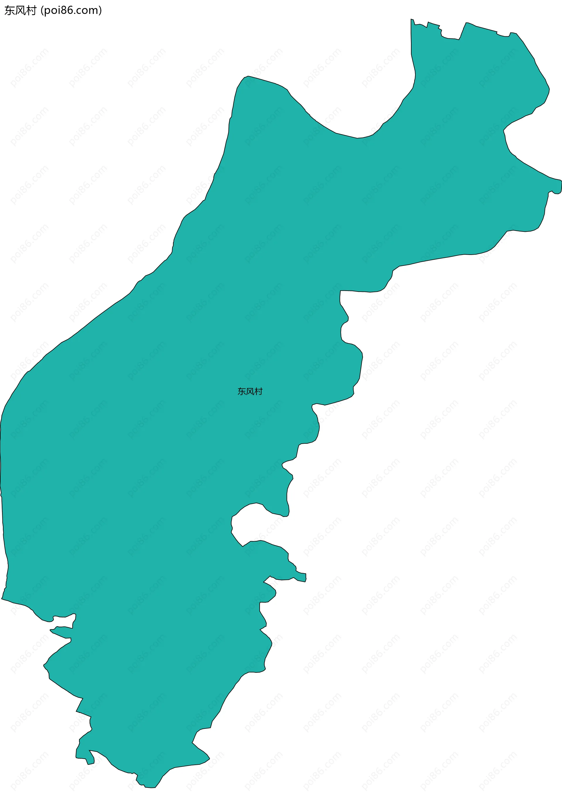 东风村边界地图