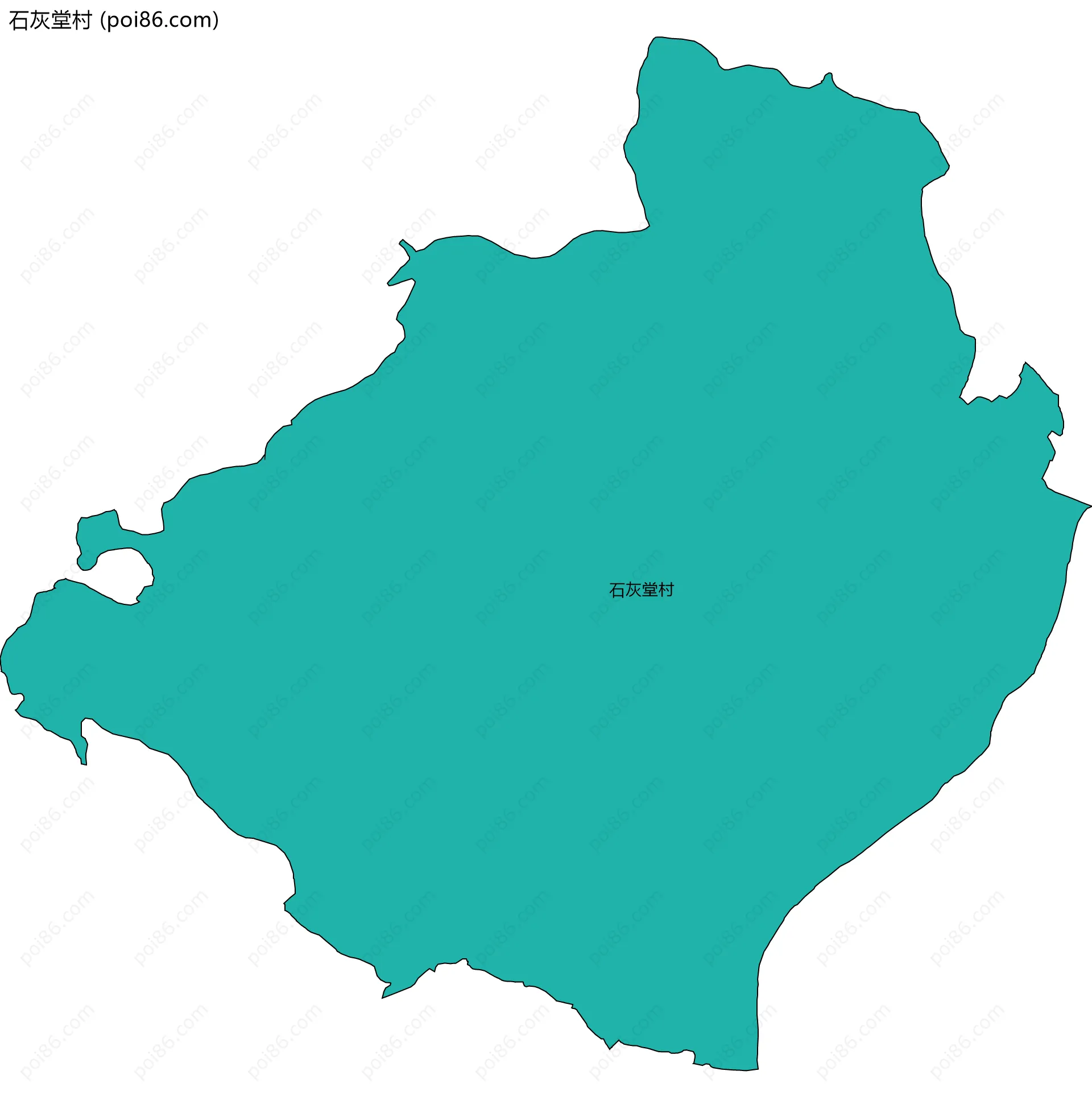 石灰堂村边界地图