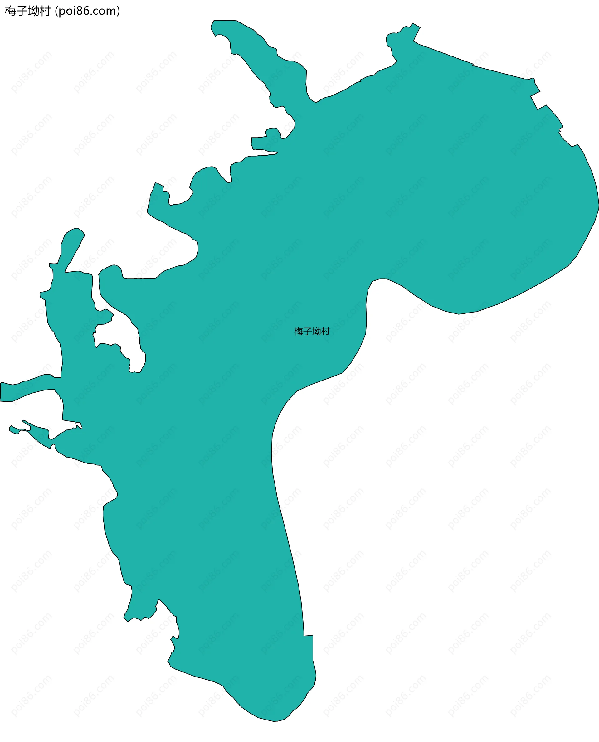 梅子坳村边界地图