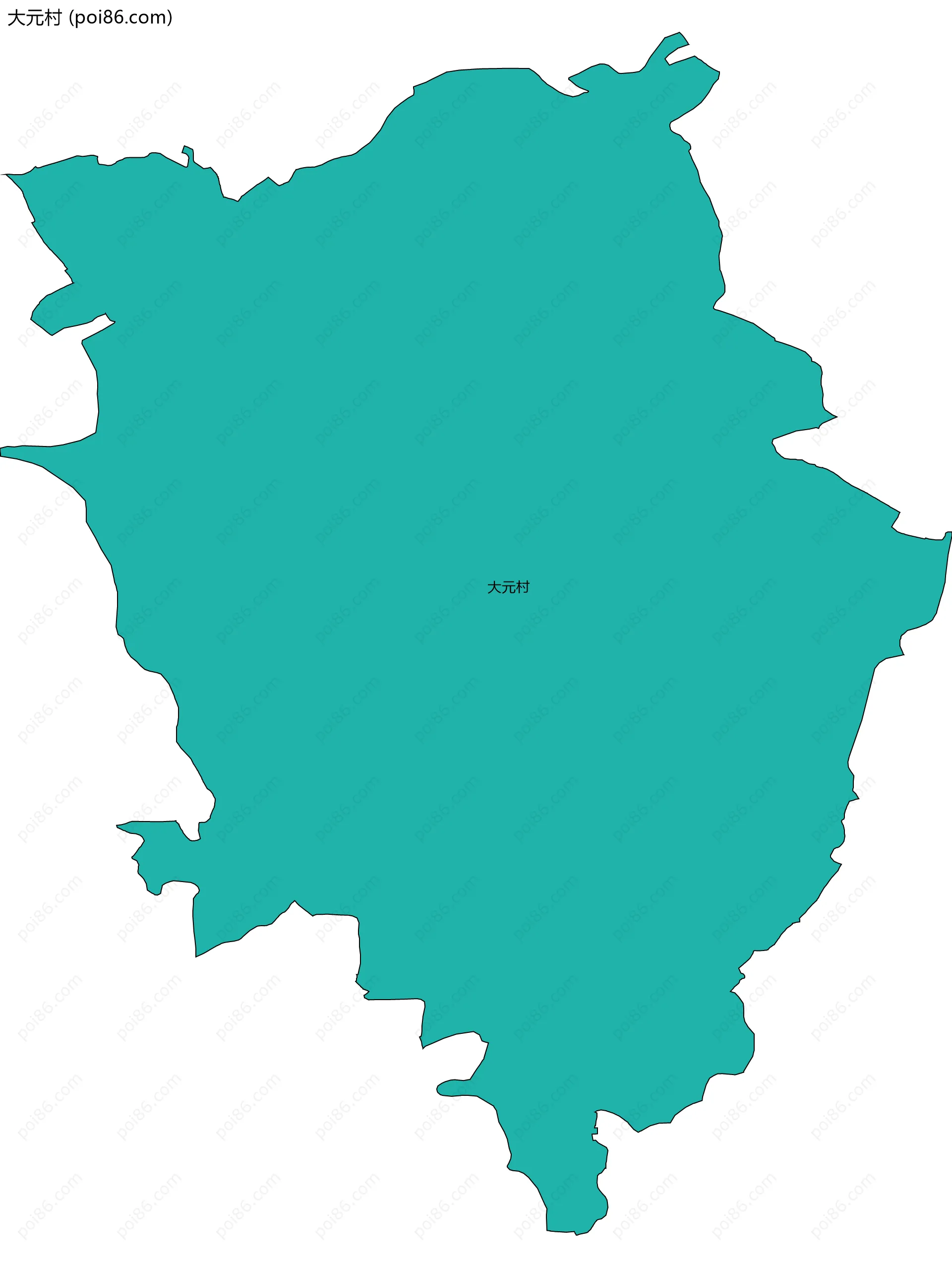 大元村边界地图