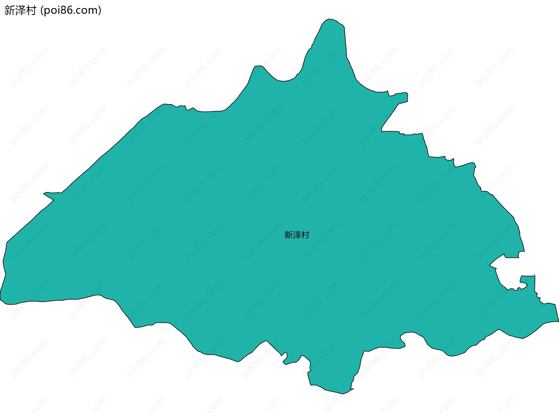新泽村边界地图
