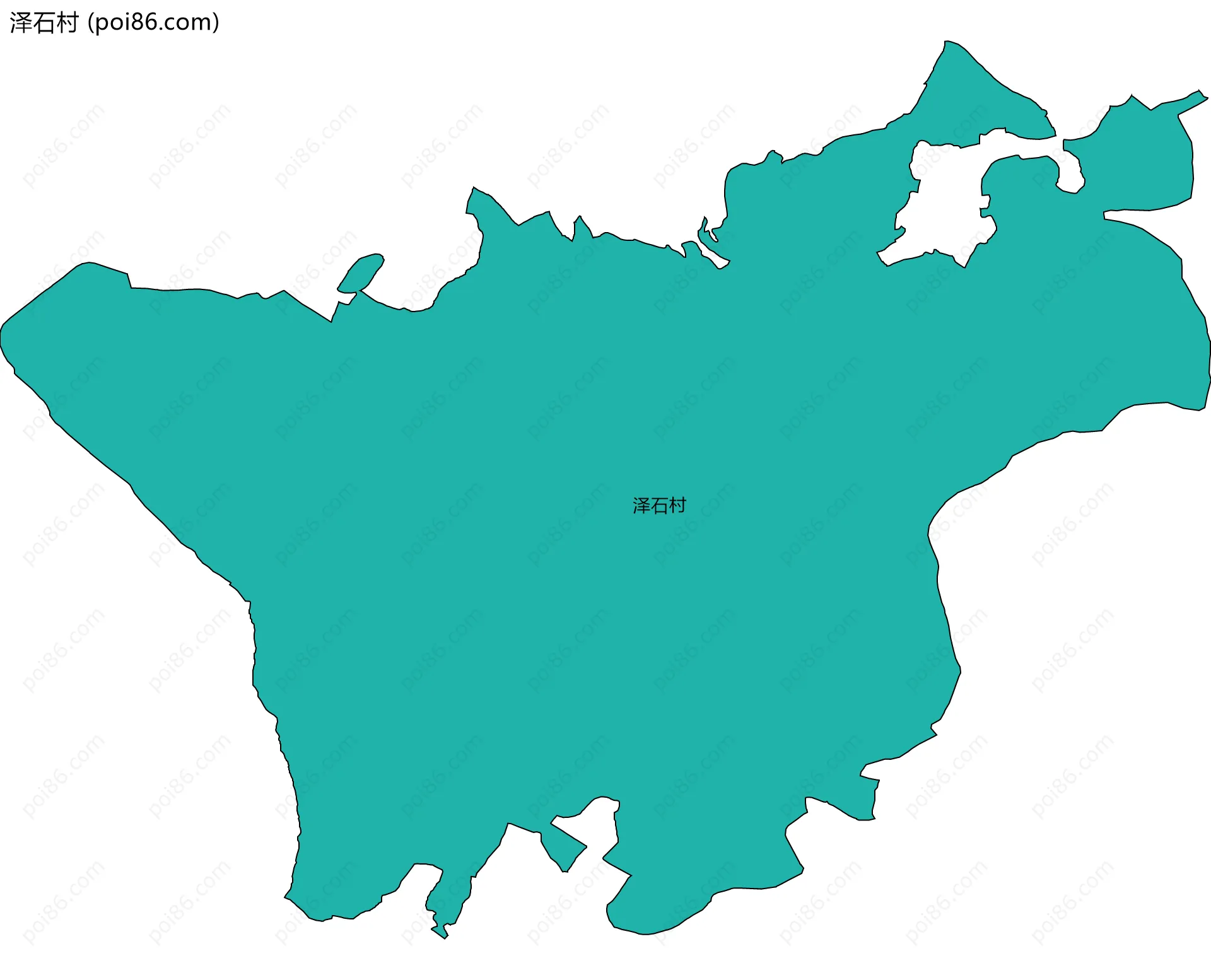 泽石村边界地图