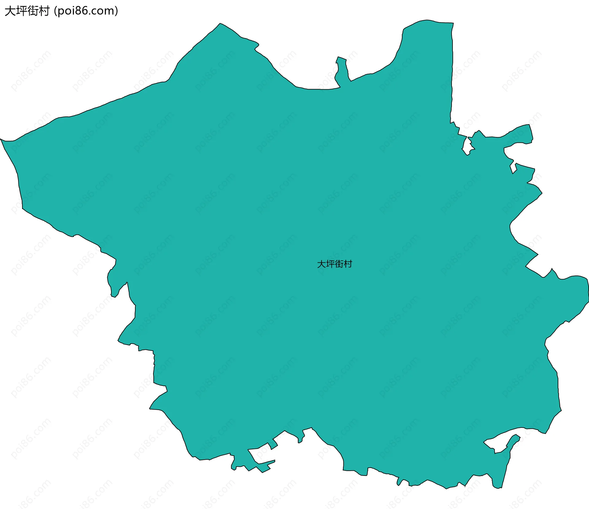 大坪街村边界地图