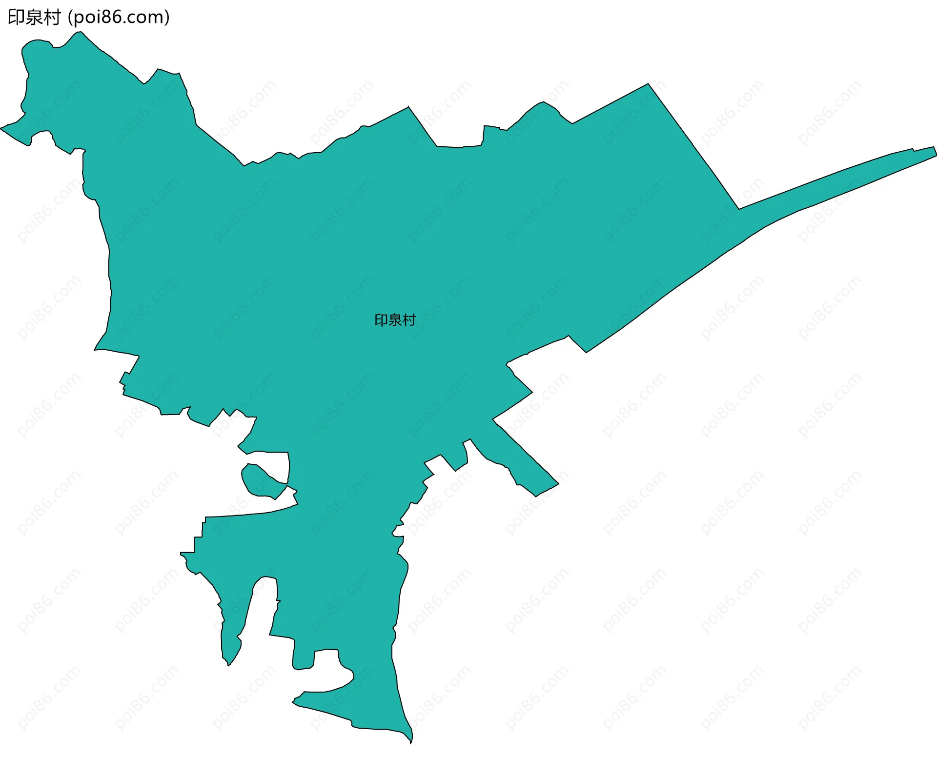 印泉村边界地图