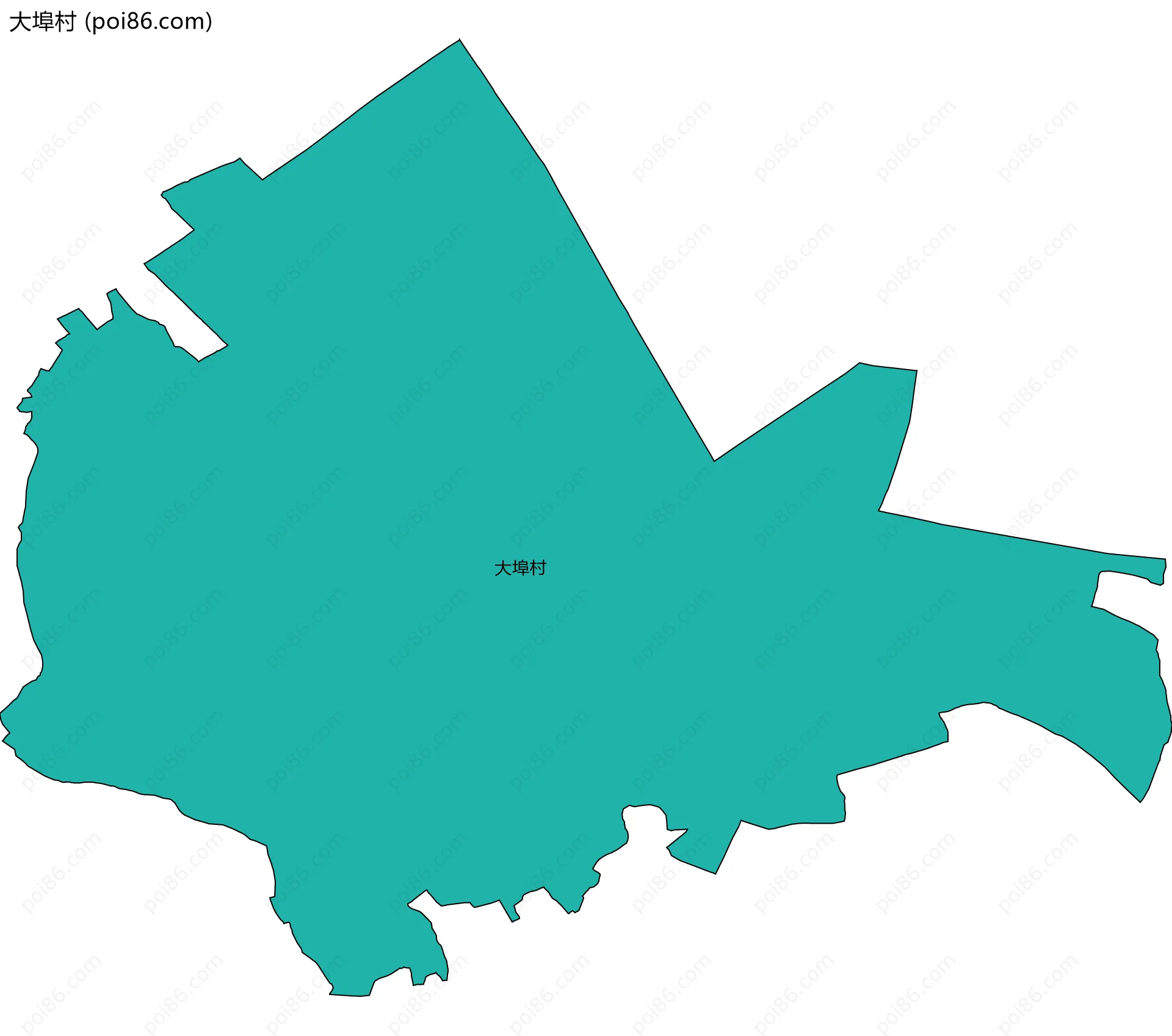 大埠村边界地图