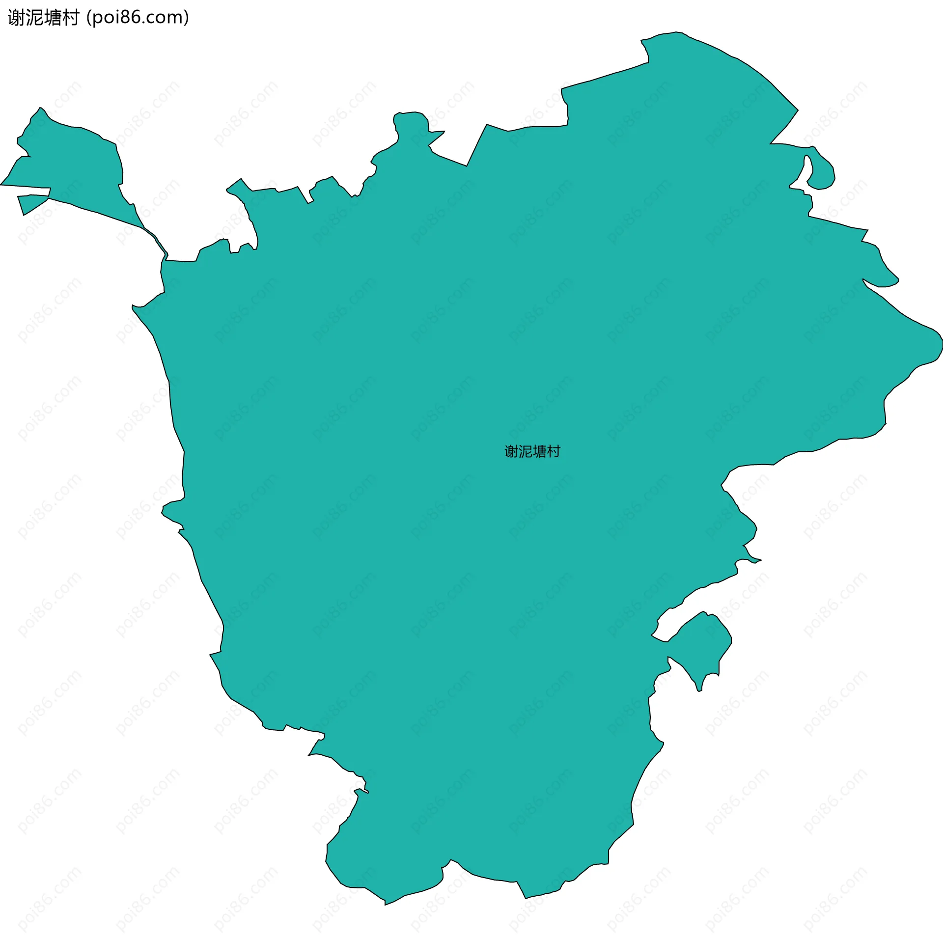 谢泥塘村边界地图