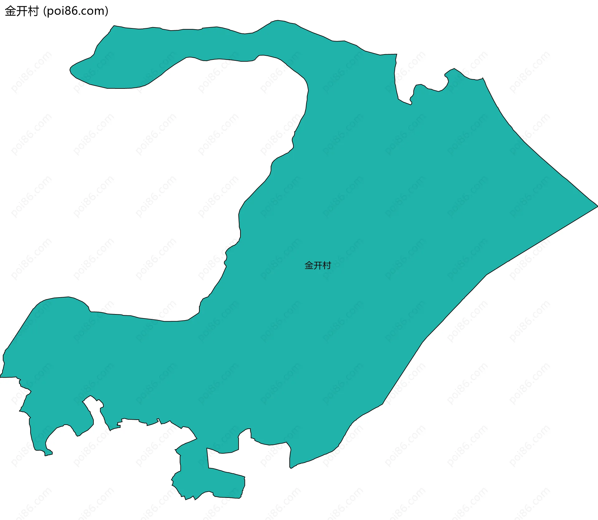 金开村边界地图
