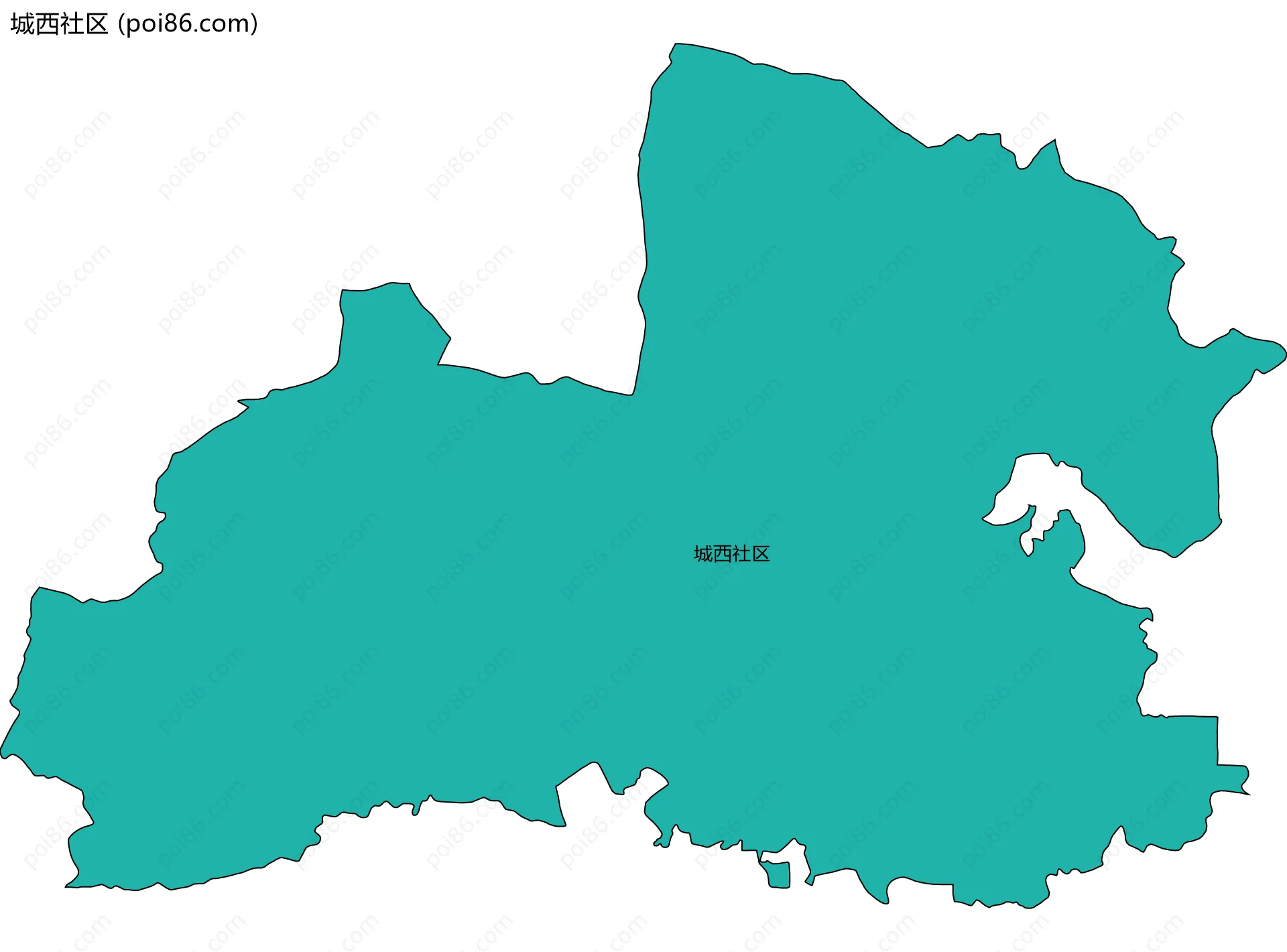 城西社区边界地图