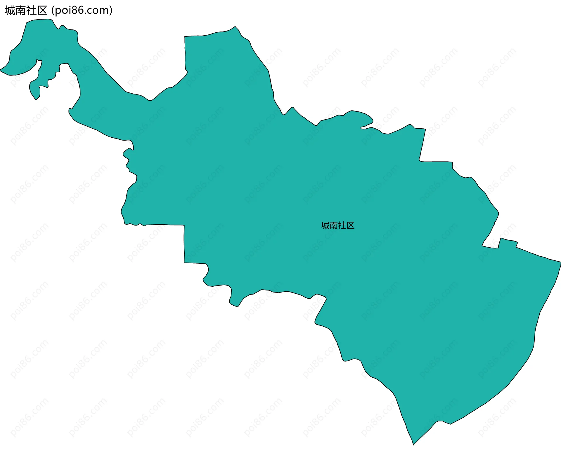 城南社区边界地图