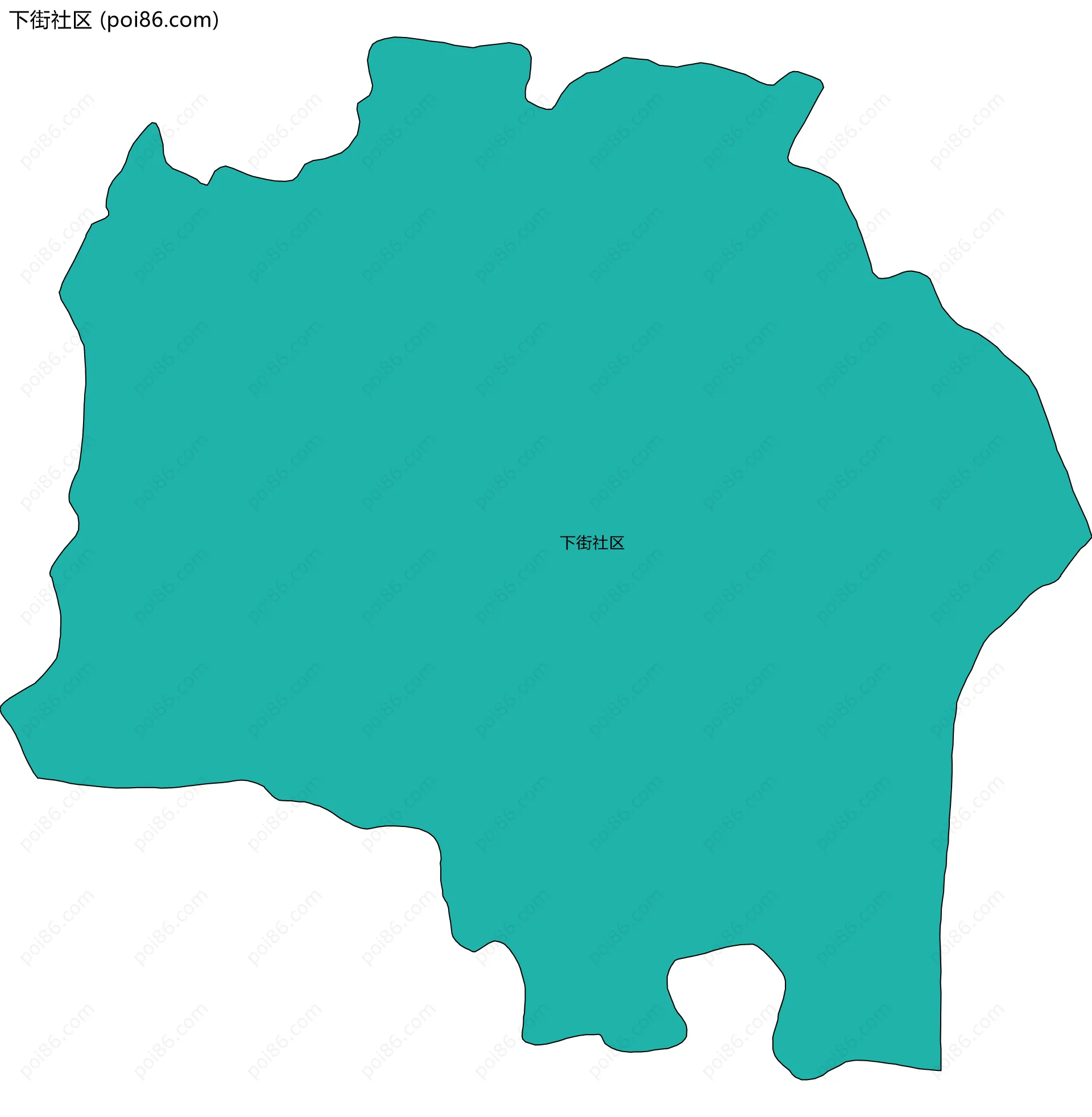 下街社区边界地图