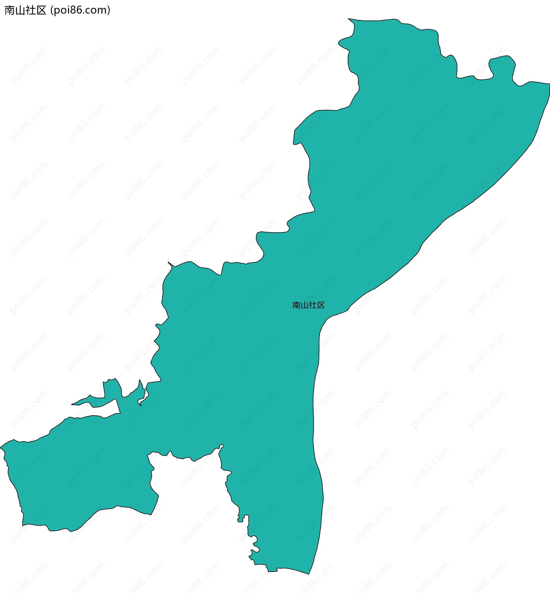 南山社区边界地图