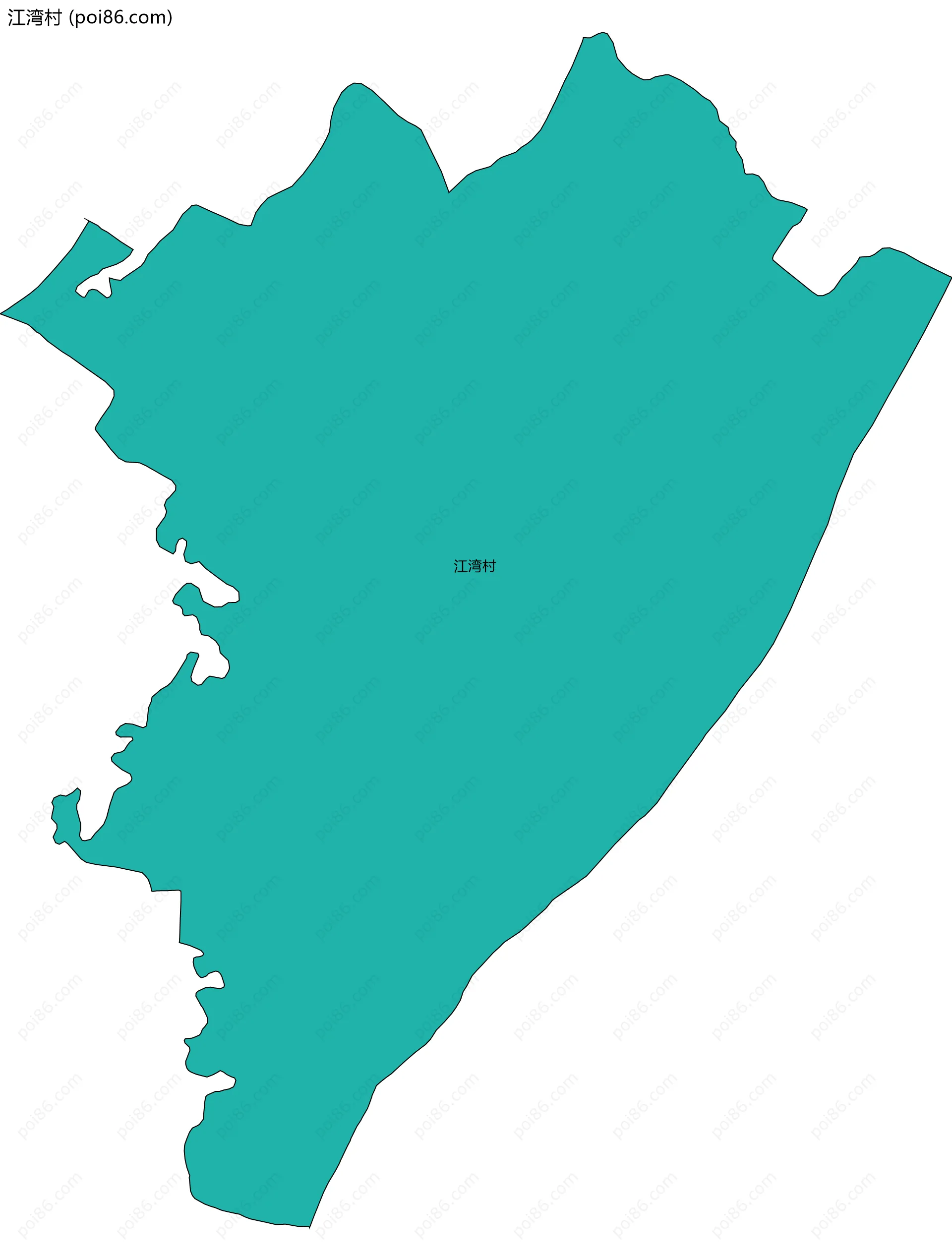 江湾村边界地图