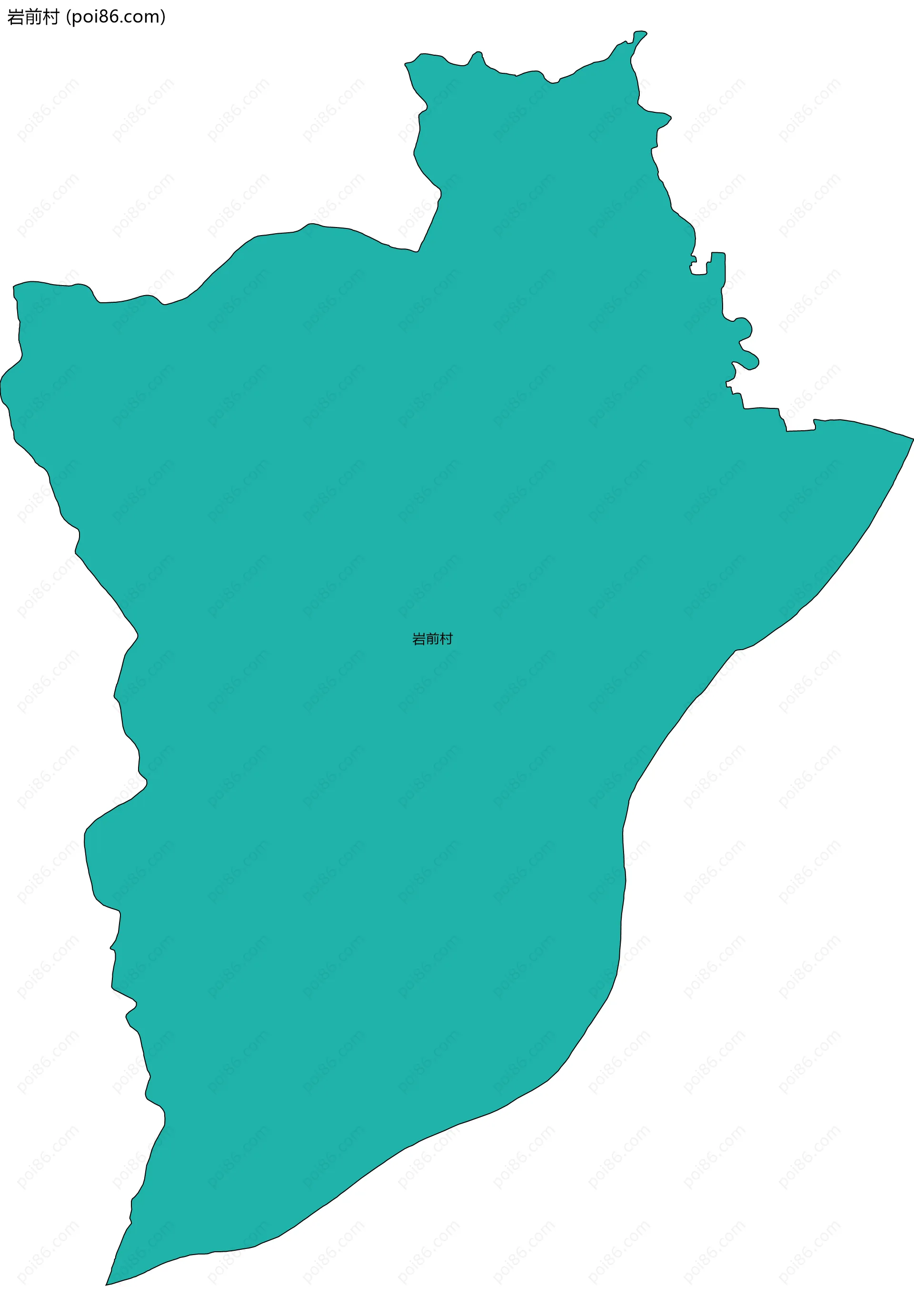 岩前村边界地图