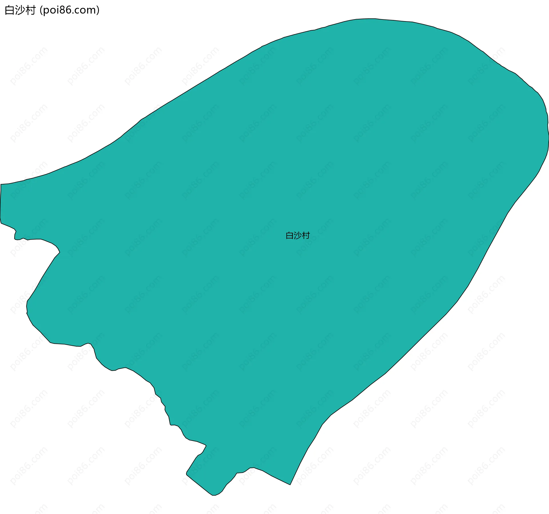 白沙村边界地图