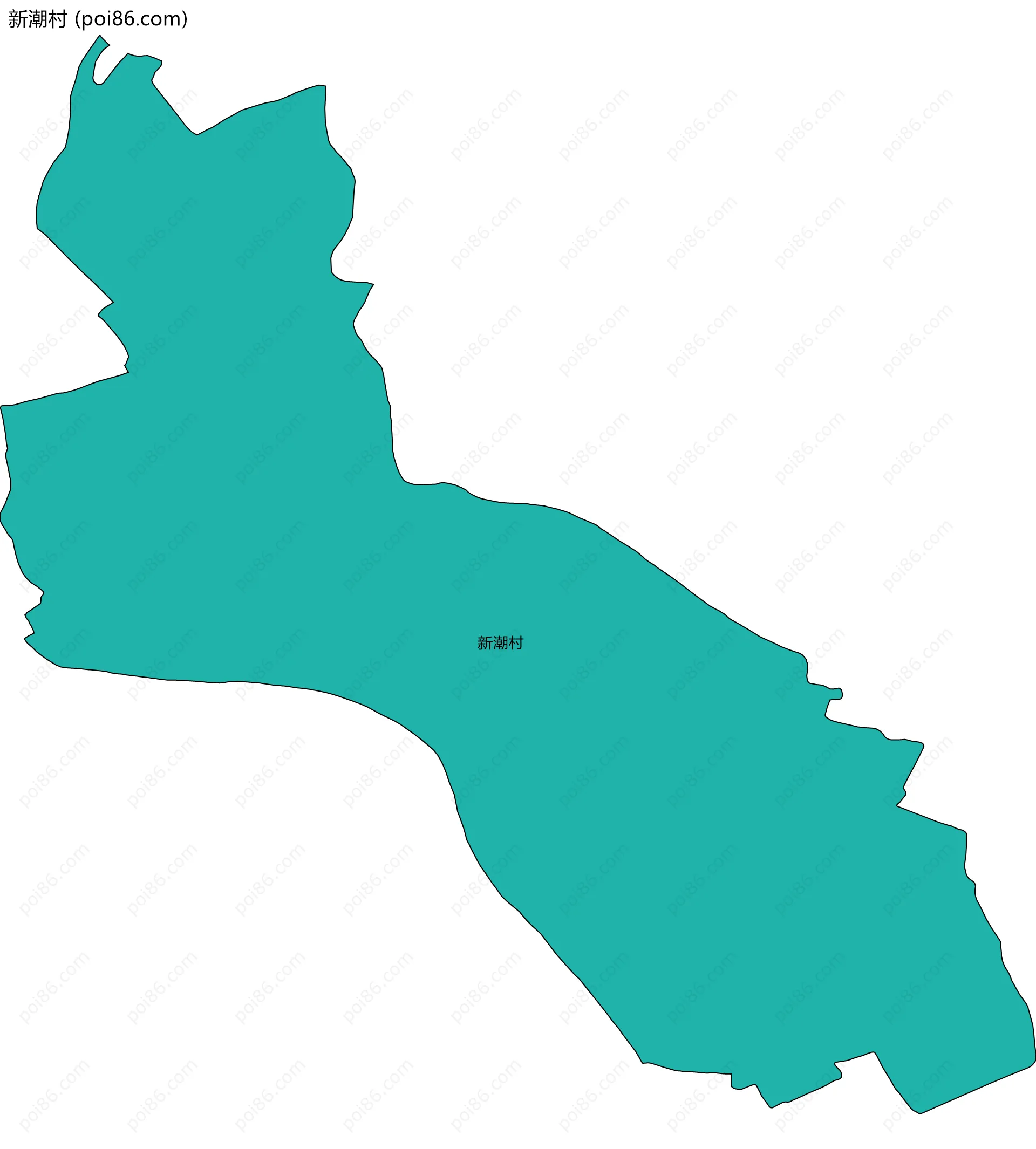 新潮村边界地图