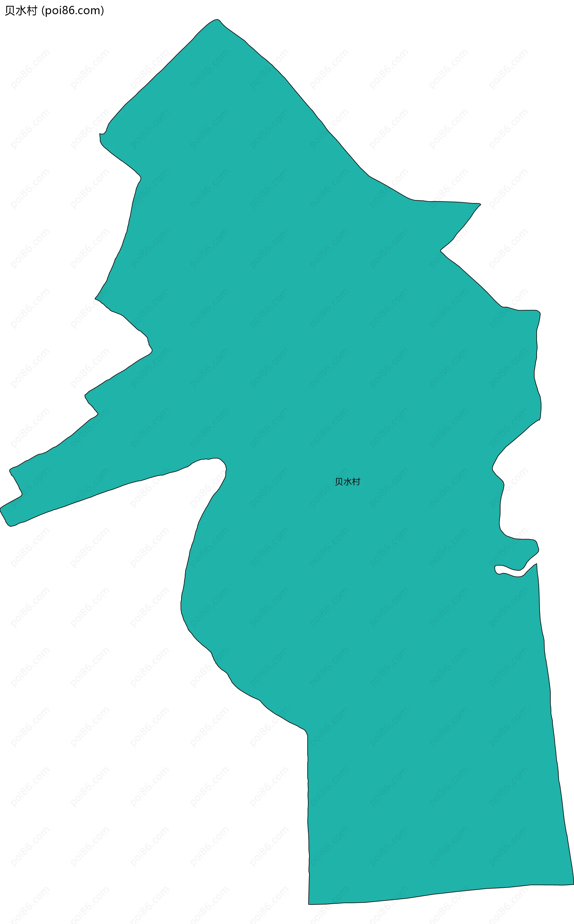 贝水村边界地图