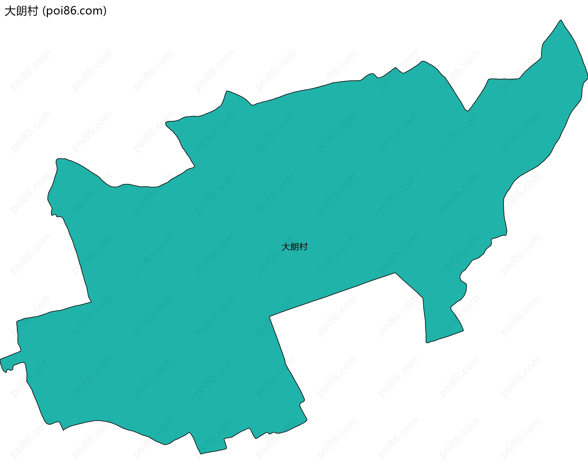 大朗村边界地图