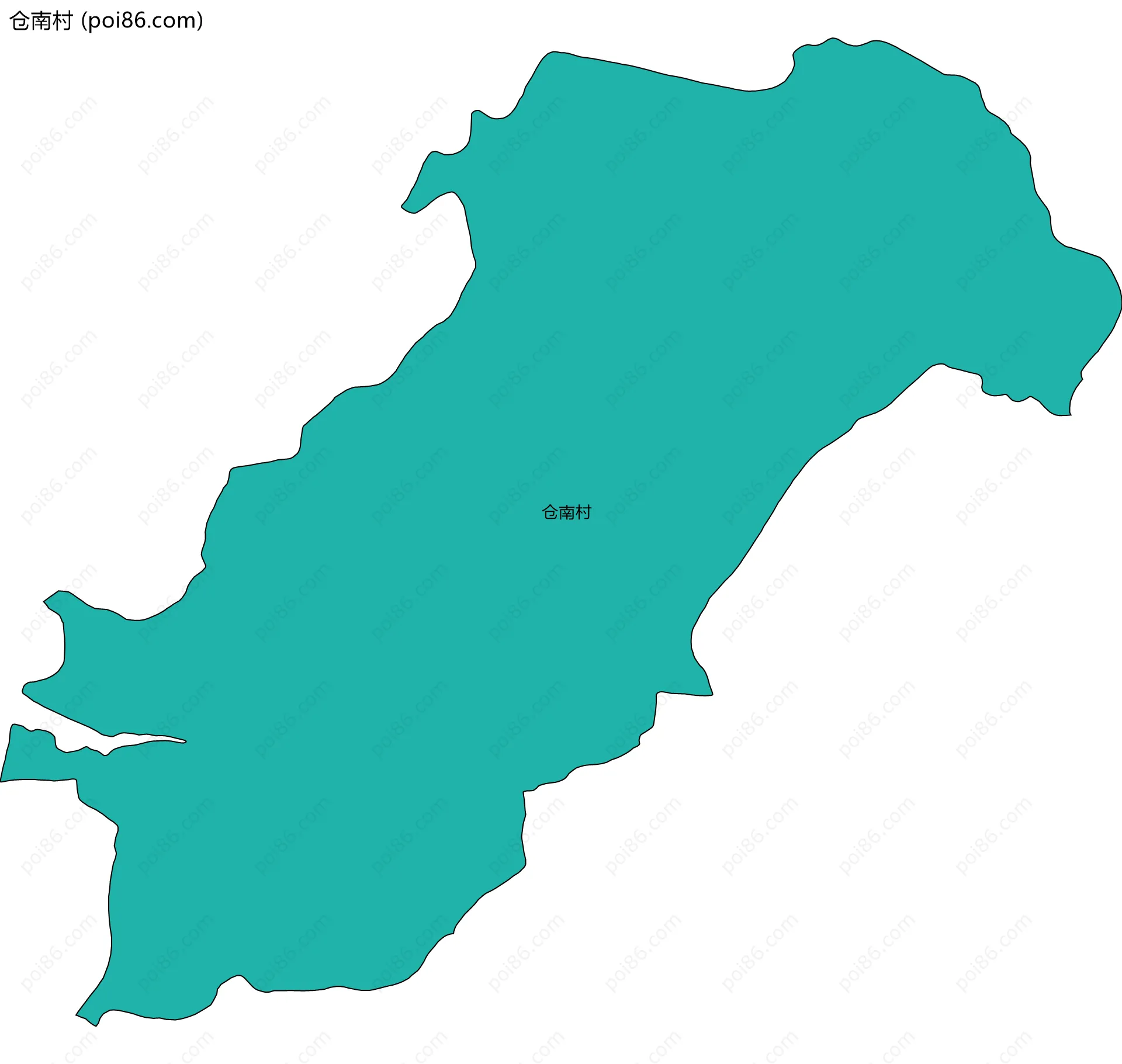 仓南村边界地图