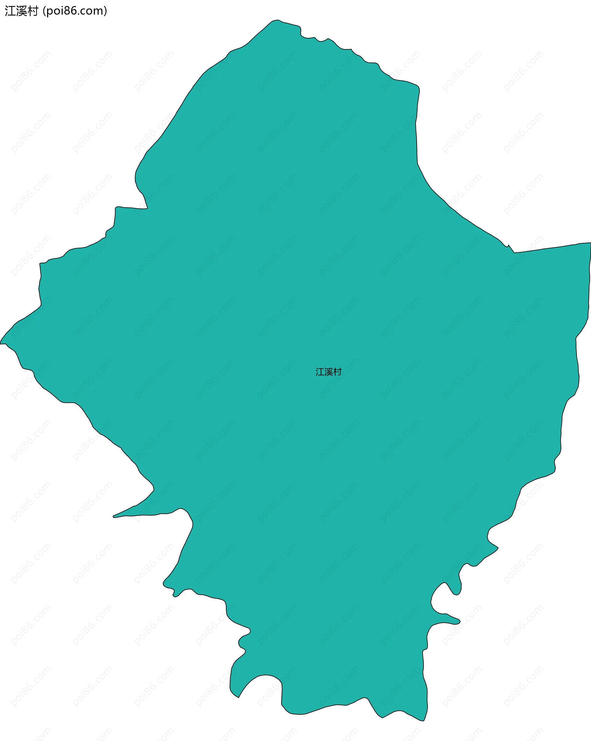 江溪村边界地图