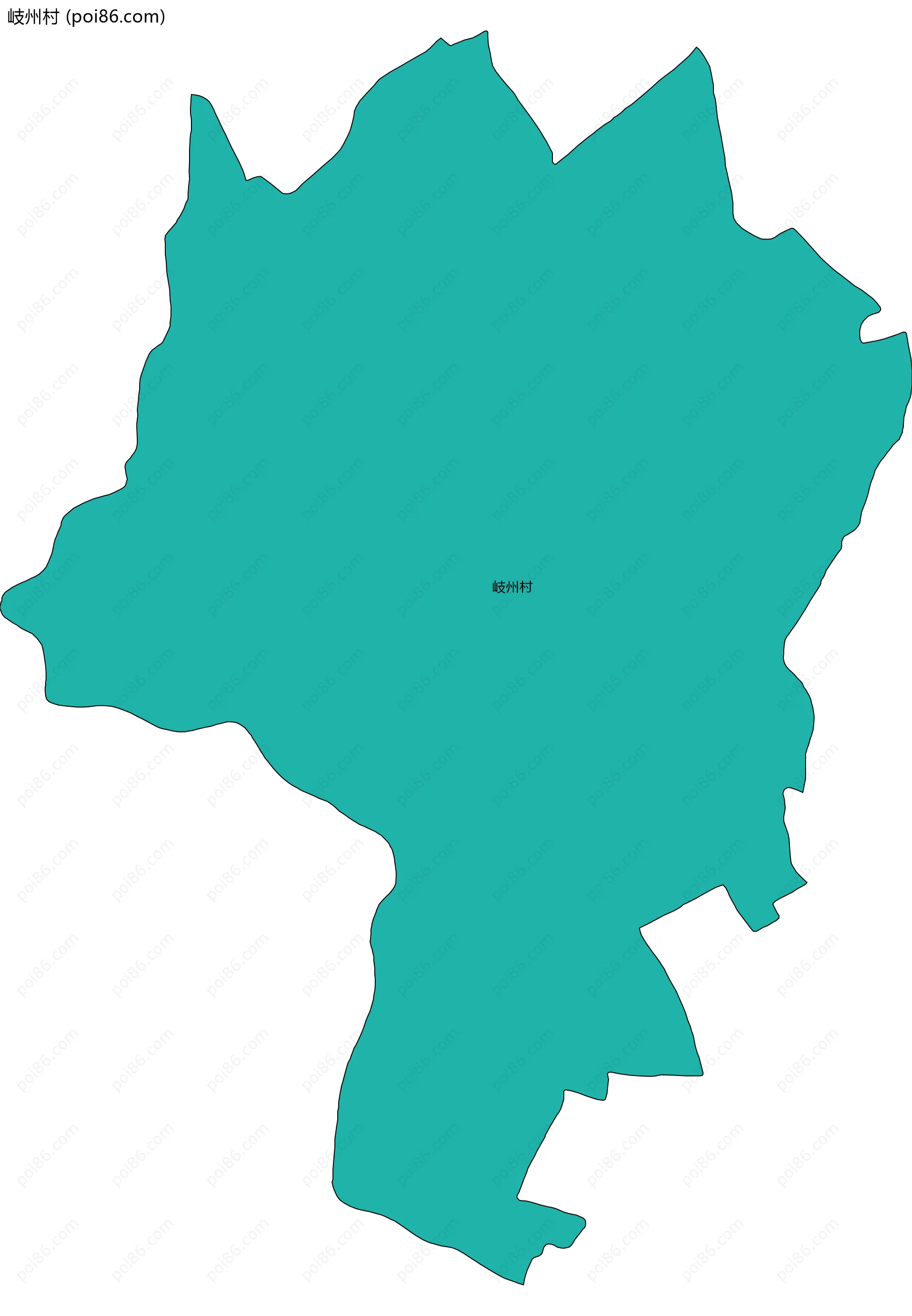 岐州村边界地图