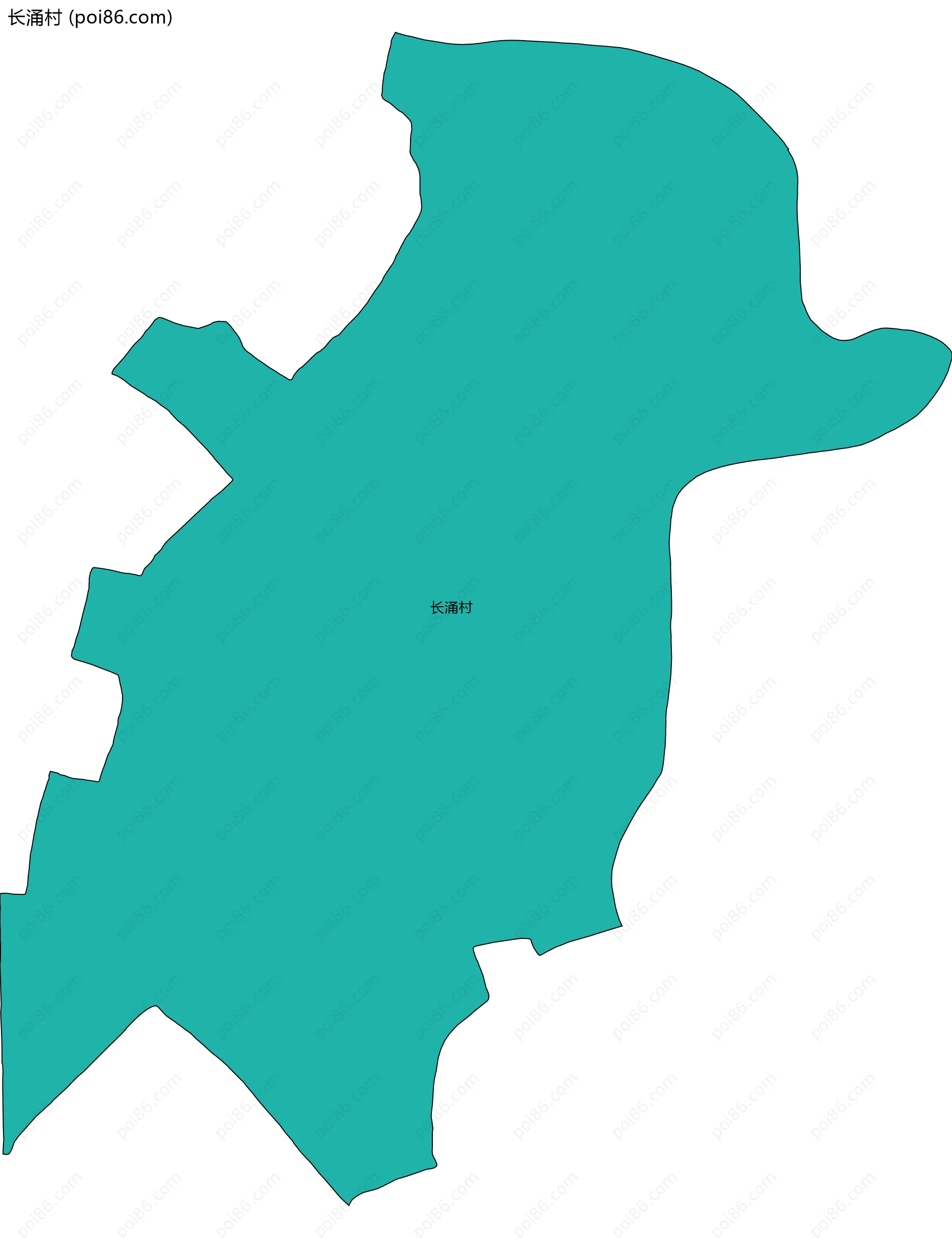 长涌村边界地图