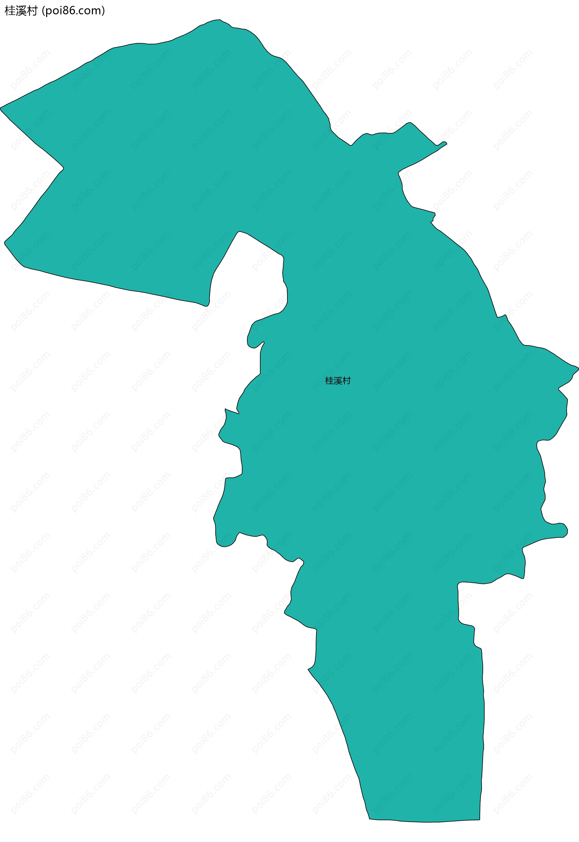 桂溪村边界地图