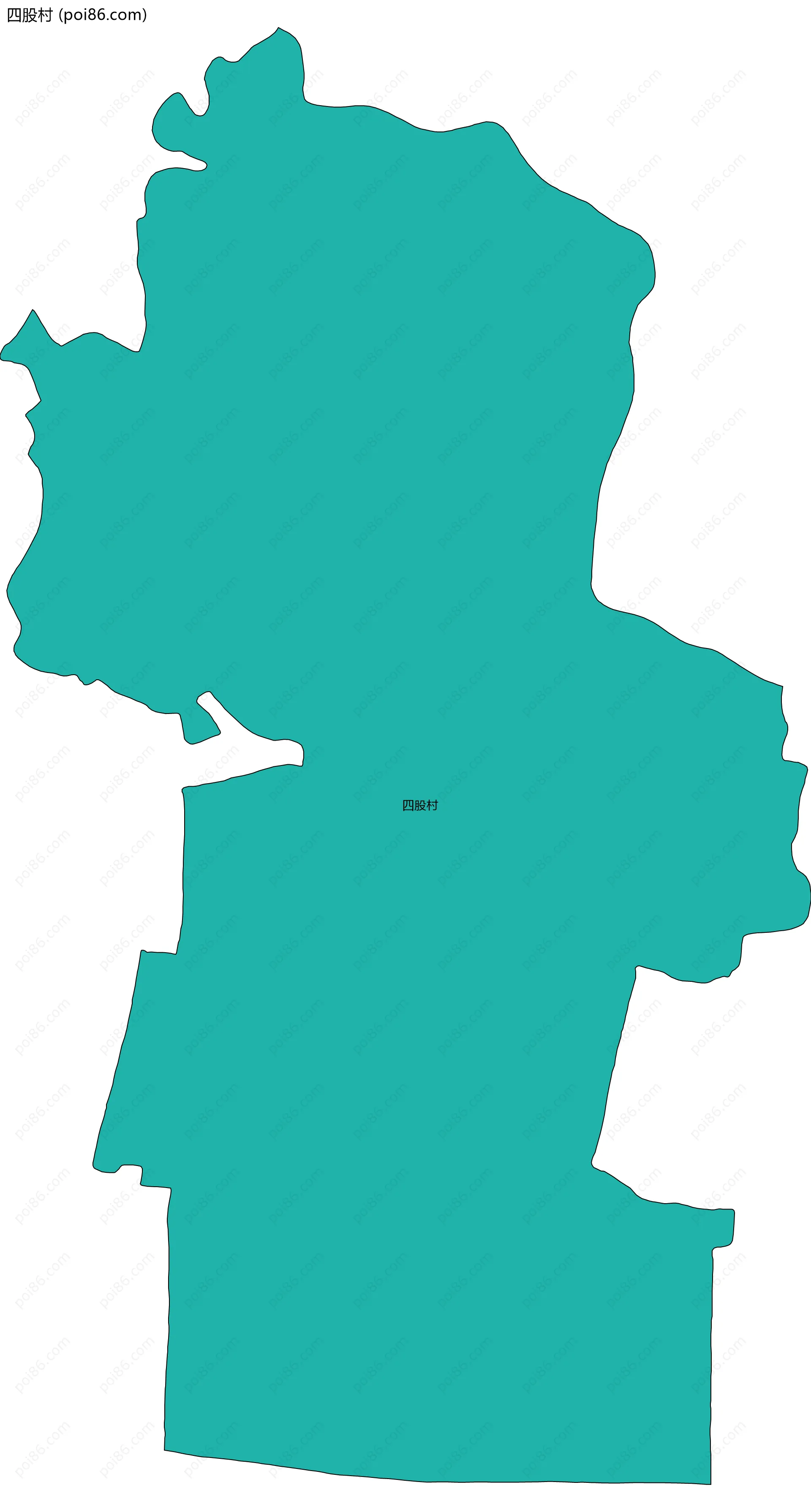 四股村边界地图