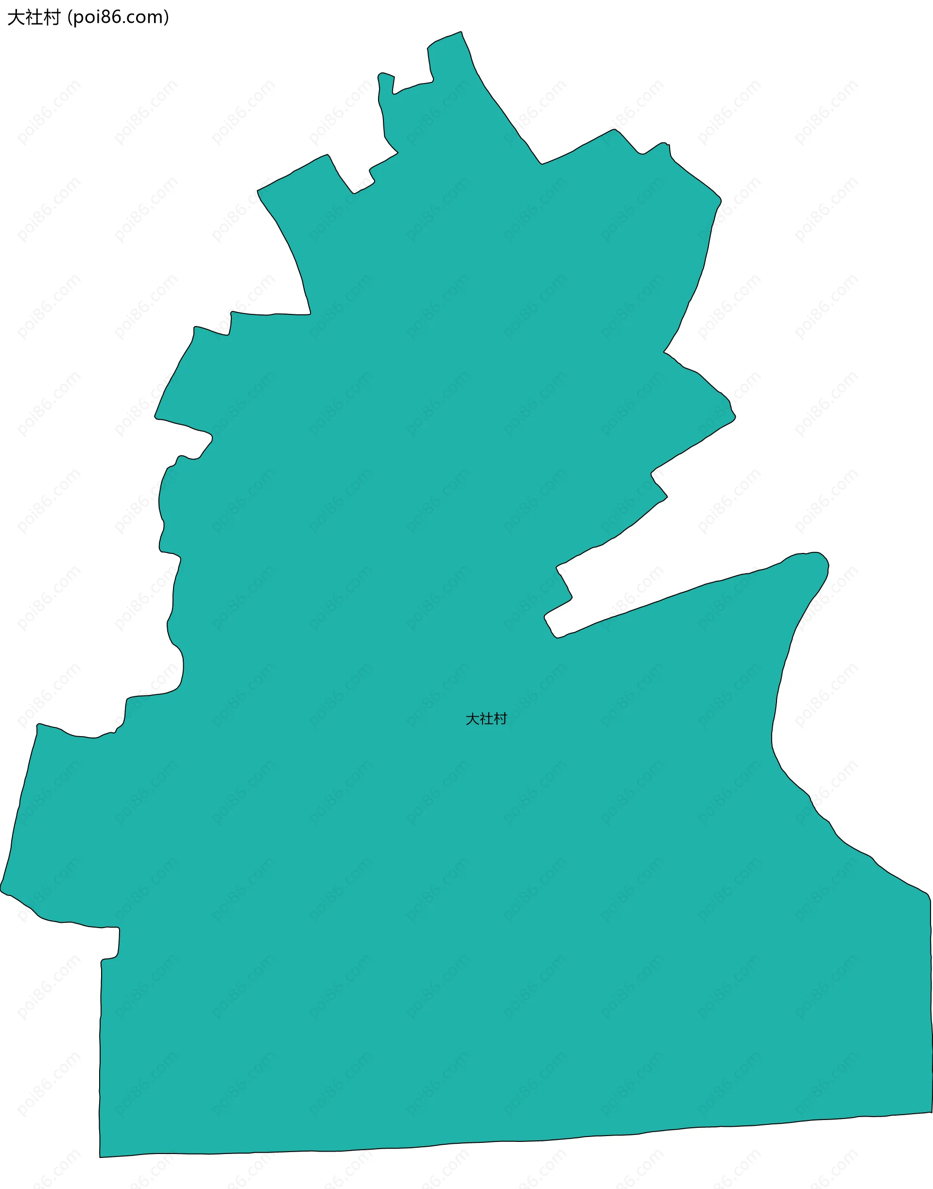 大社村边界地图