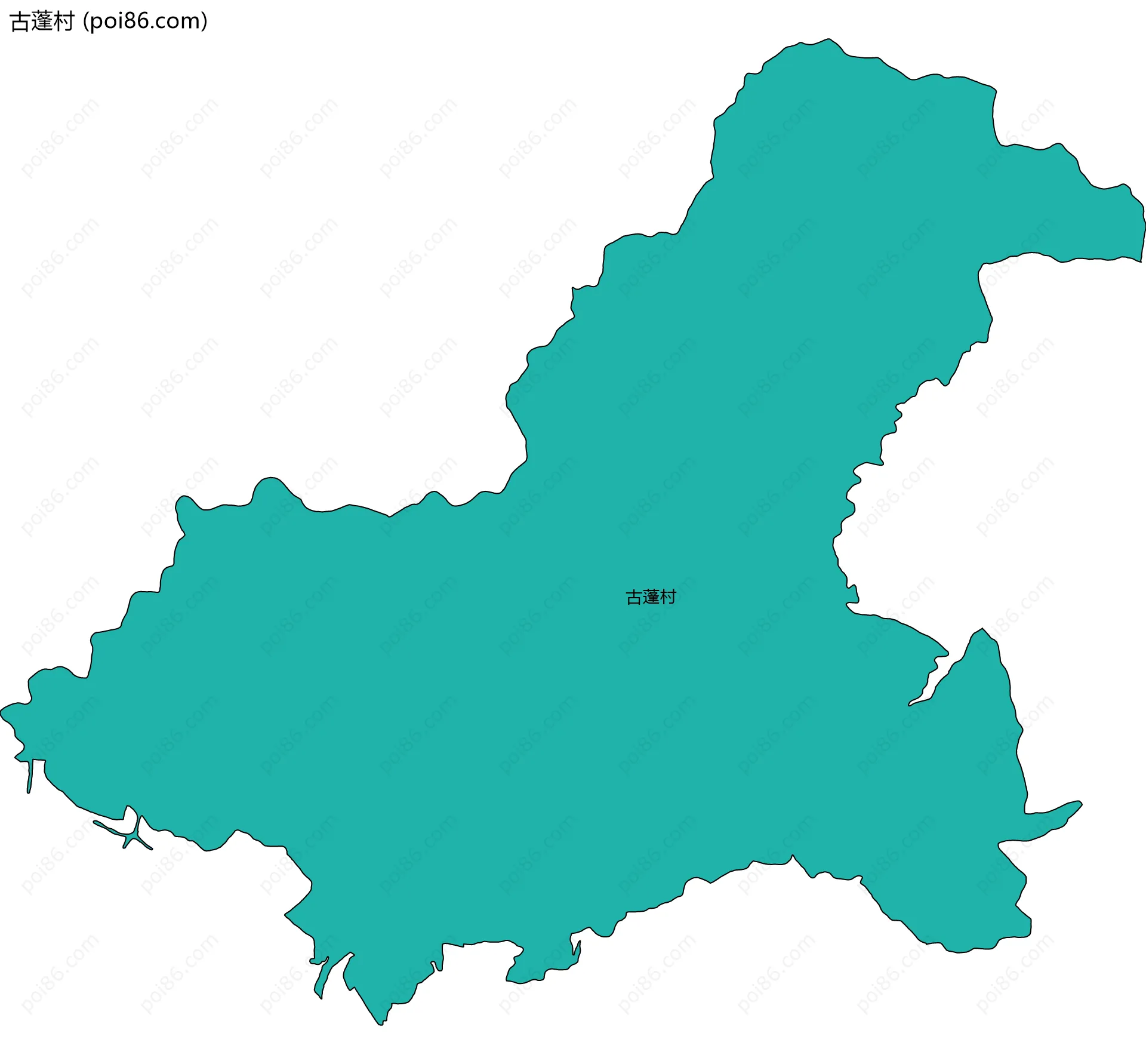 古蓬村边界地图