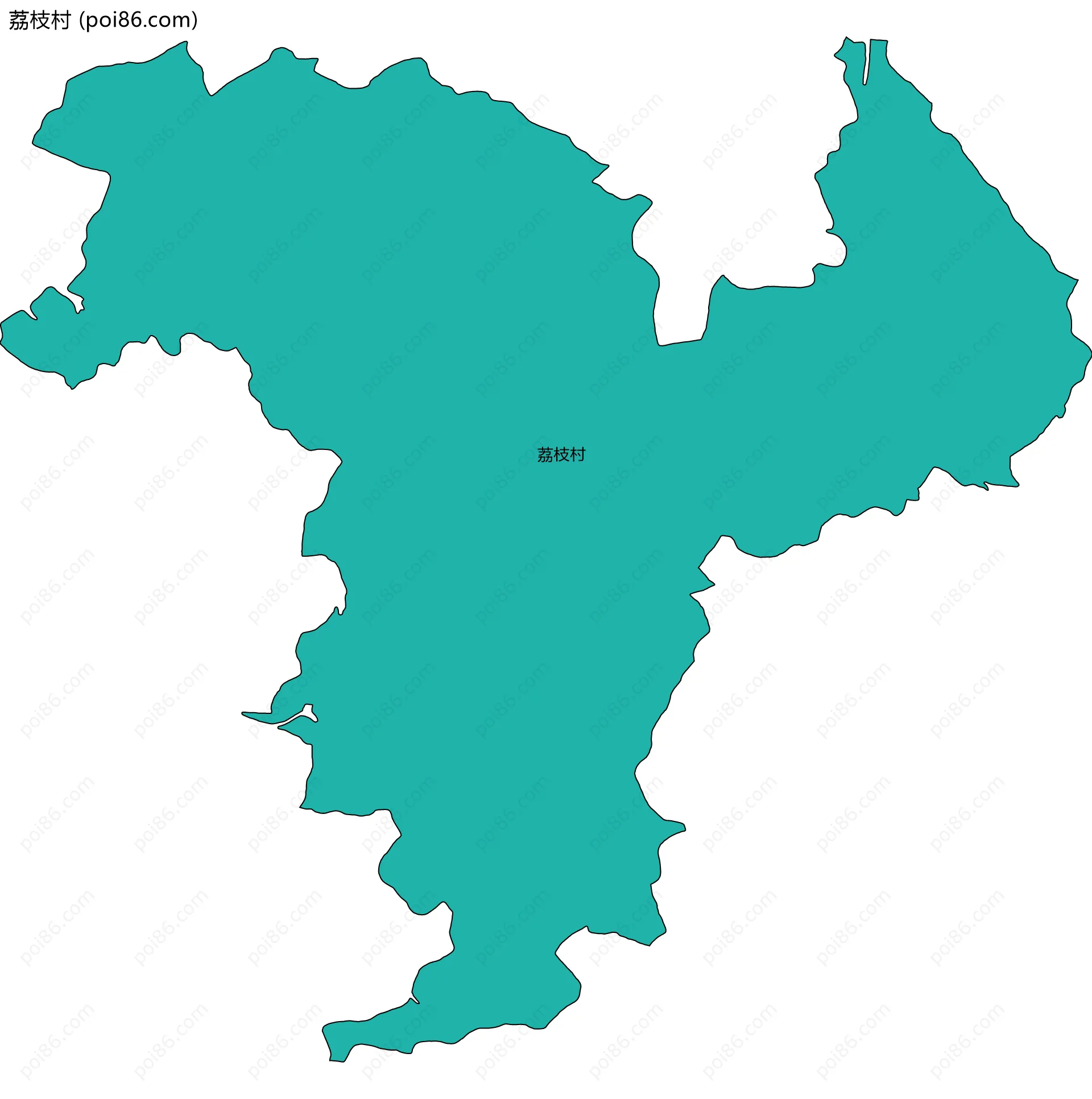 荔枝村边界地图